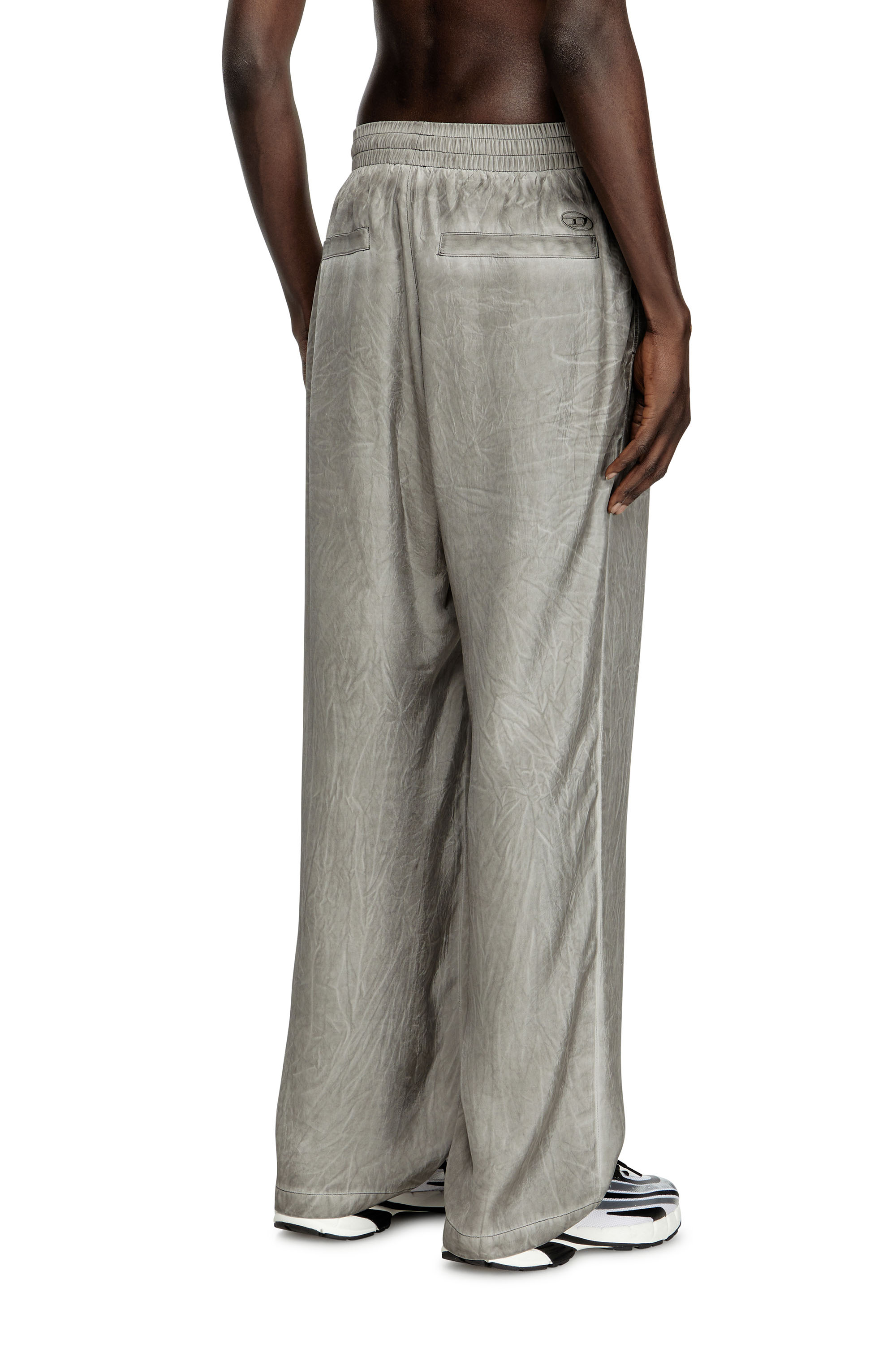 Diesel - P-LEON, Unisex's Fluid crinkled track pants in Grey - 5