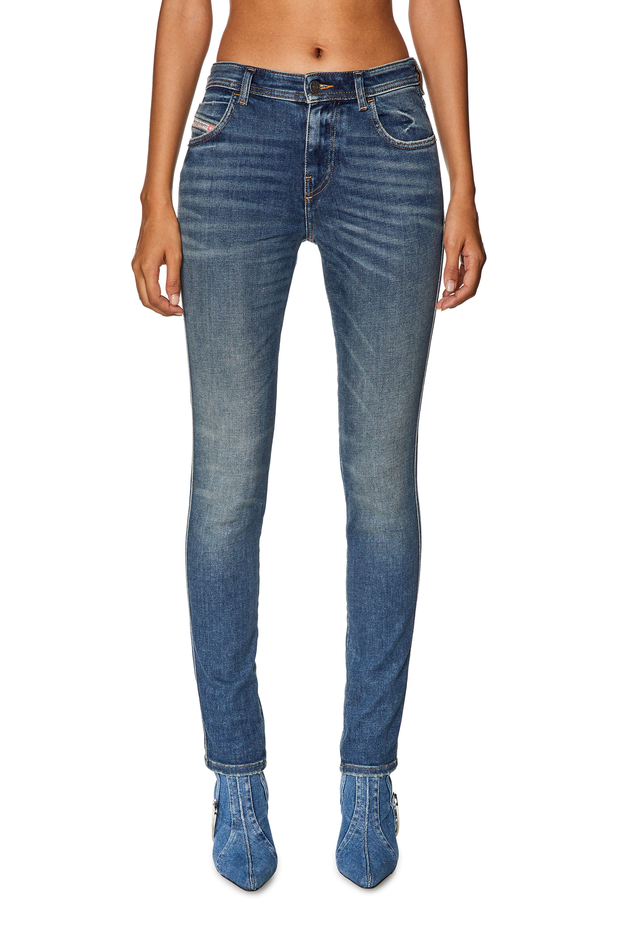 Diesel - Skinny Jeans 2015 Babhila 09G71, Dark Blue - Image 2