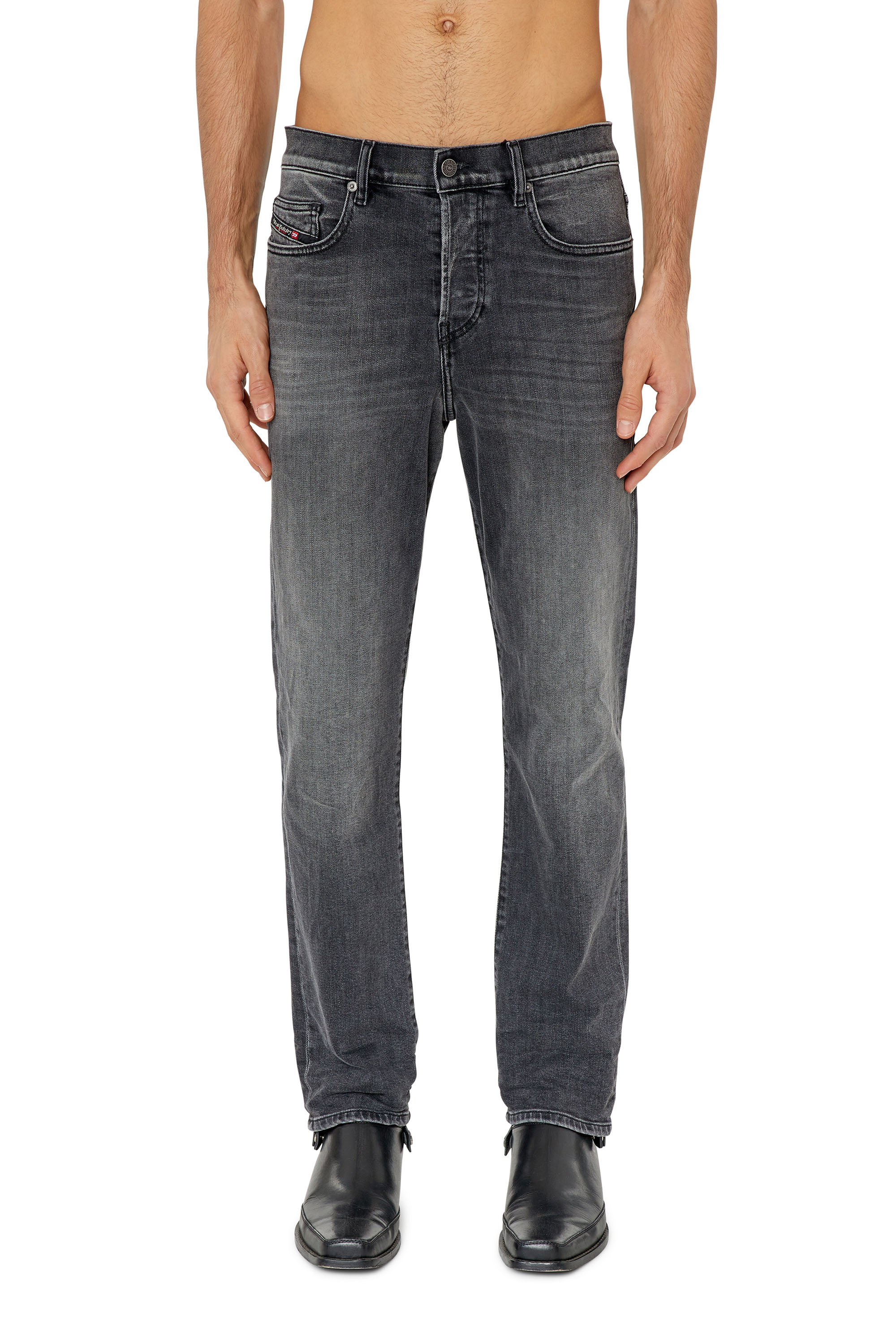 Diesel - 2020 D-Viker 09E94 Straight Jeans, Black/Dark grey - Image 1