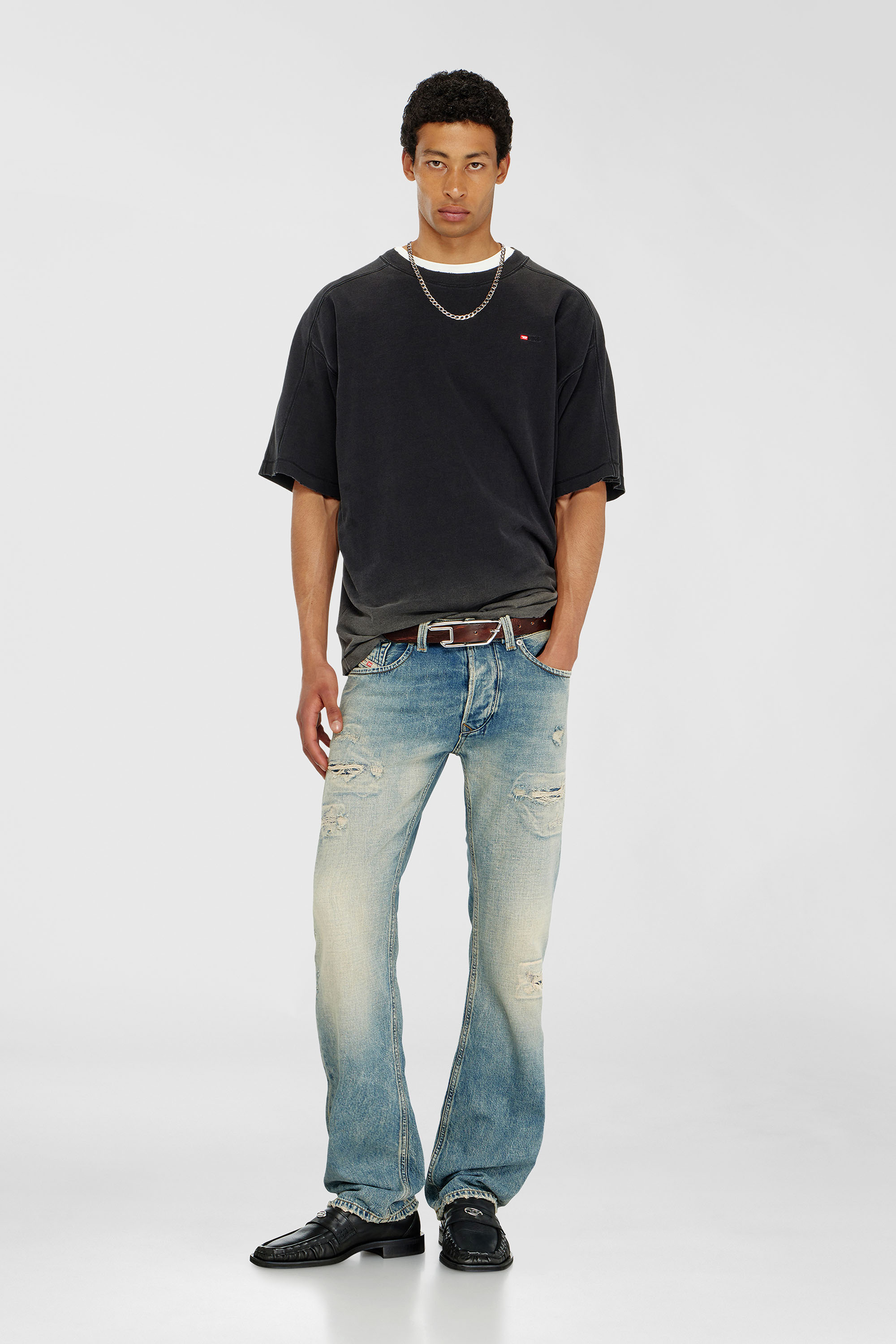Cotton T-shirt with degrad&eacute; effect