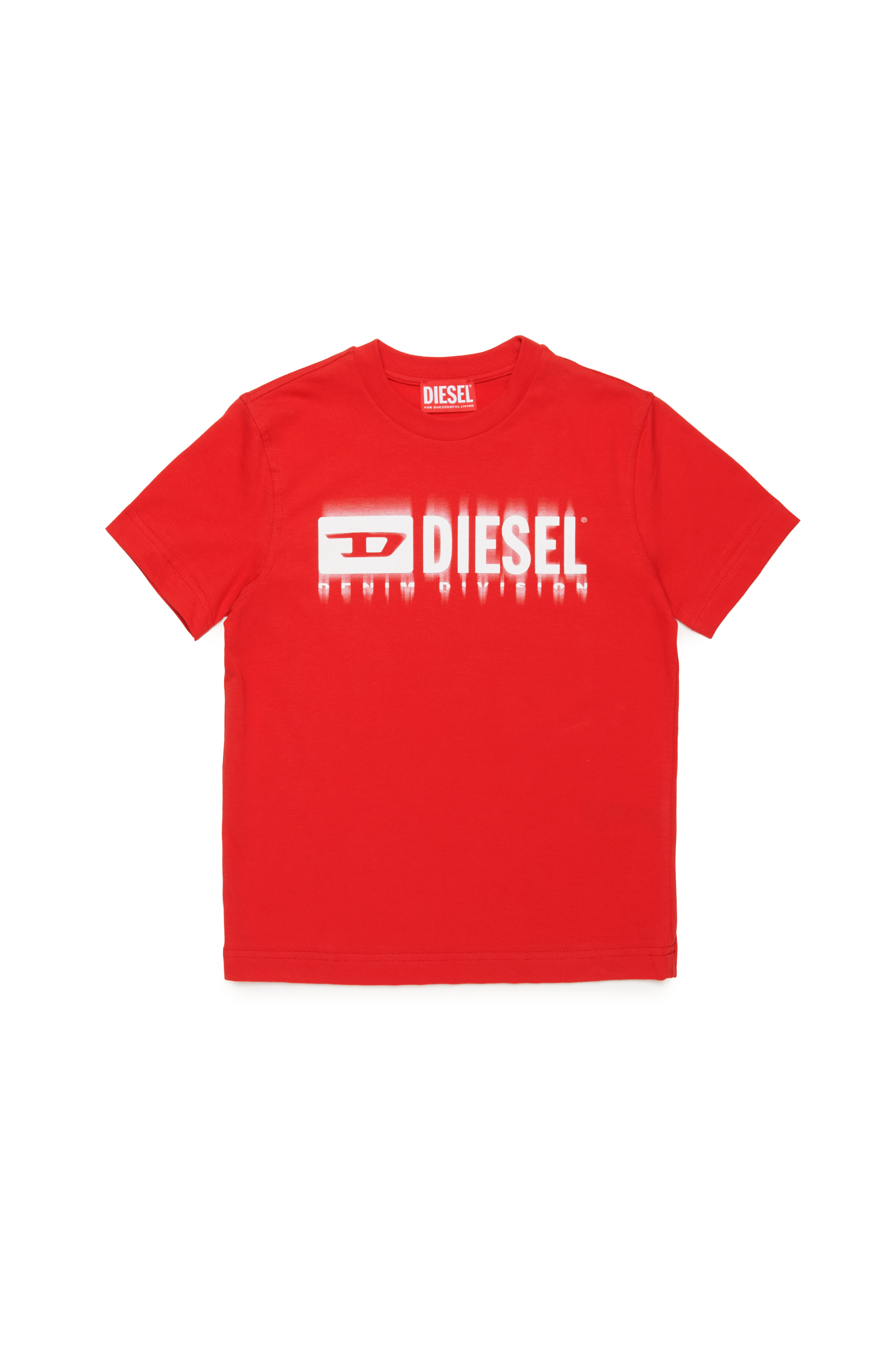 Diesel - TDIEGORL6, Man's T-shirt with smudged logo in Red - 1