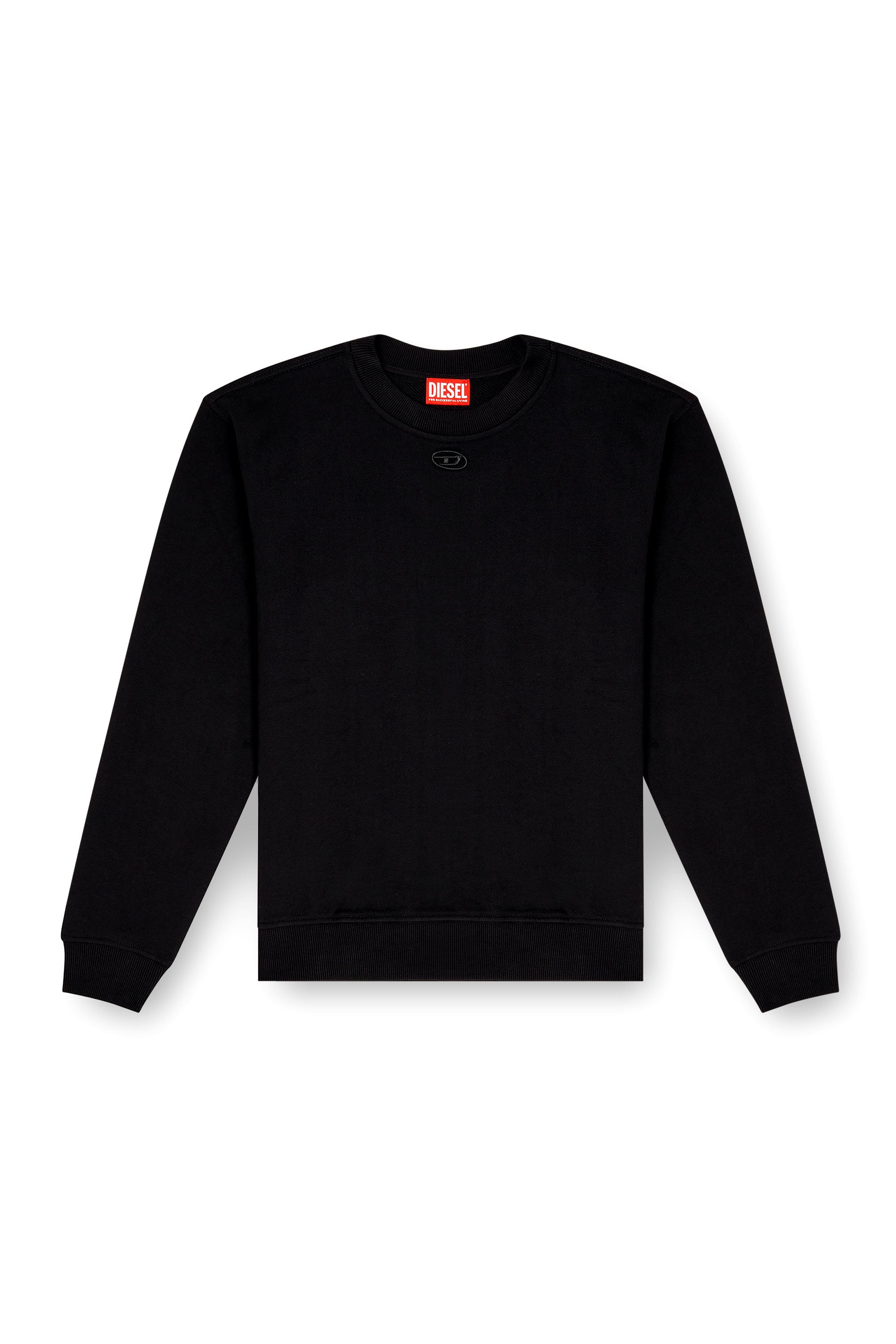 Diesel - F-NORMY-OD, Woman's Cotton sweatshirt with Oval D embroidery in Black - 3