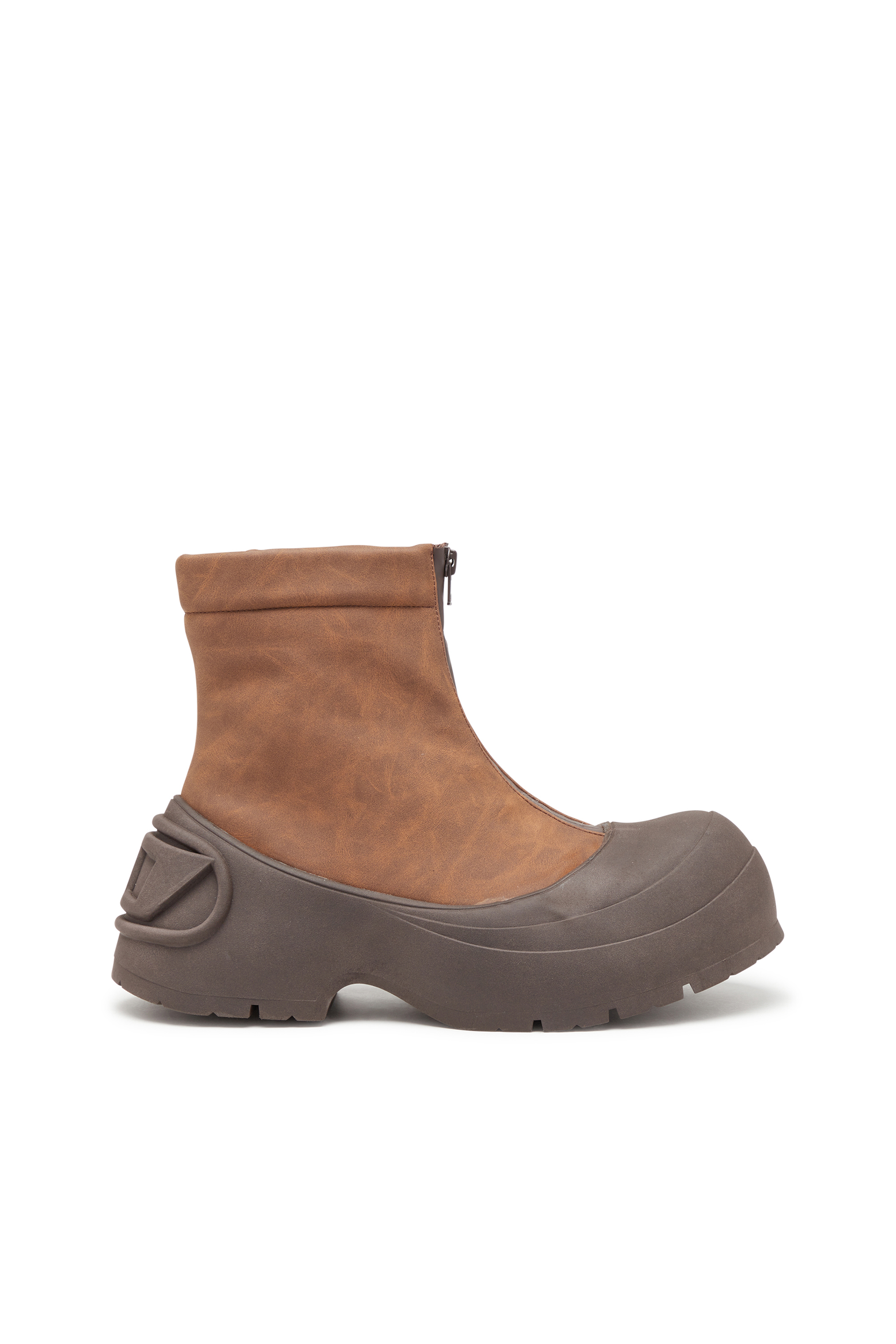 D-DONALD CH, Brown Diesel - D-DONALD CH, Man's D-Donald-Rubber-trimmed ankle boots in Brown - 1