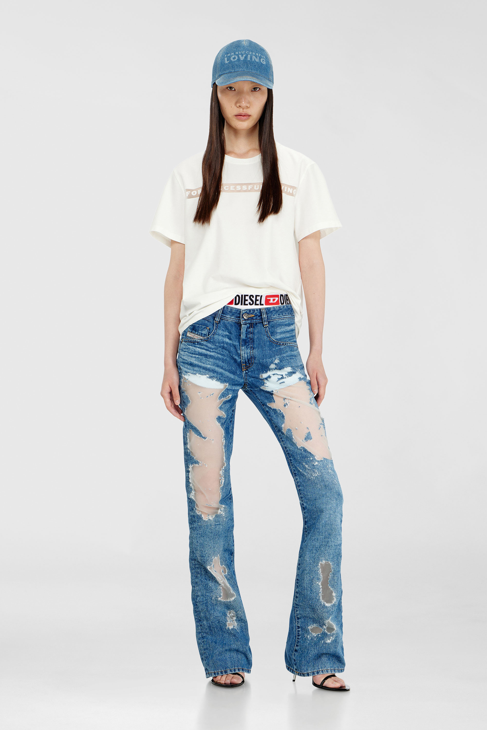Diesel - PR-T-NOTS-CHI-R, Unisex's T-shirt with For Successful Loving logo in White - 2