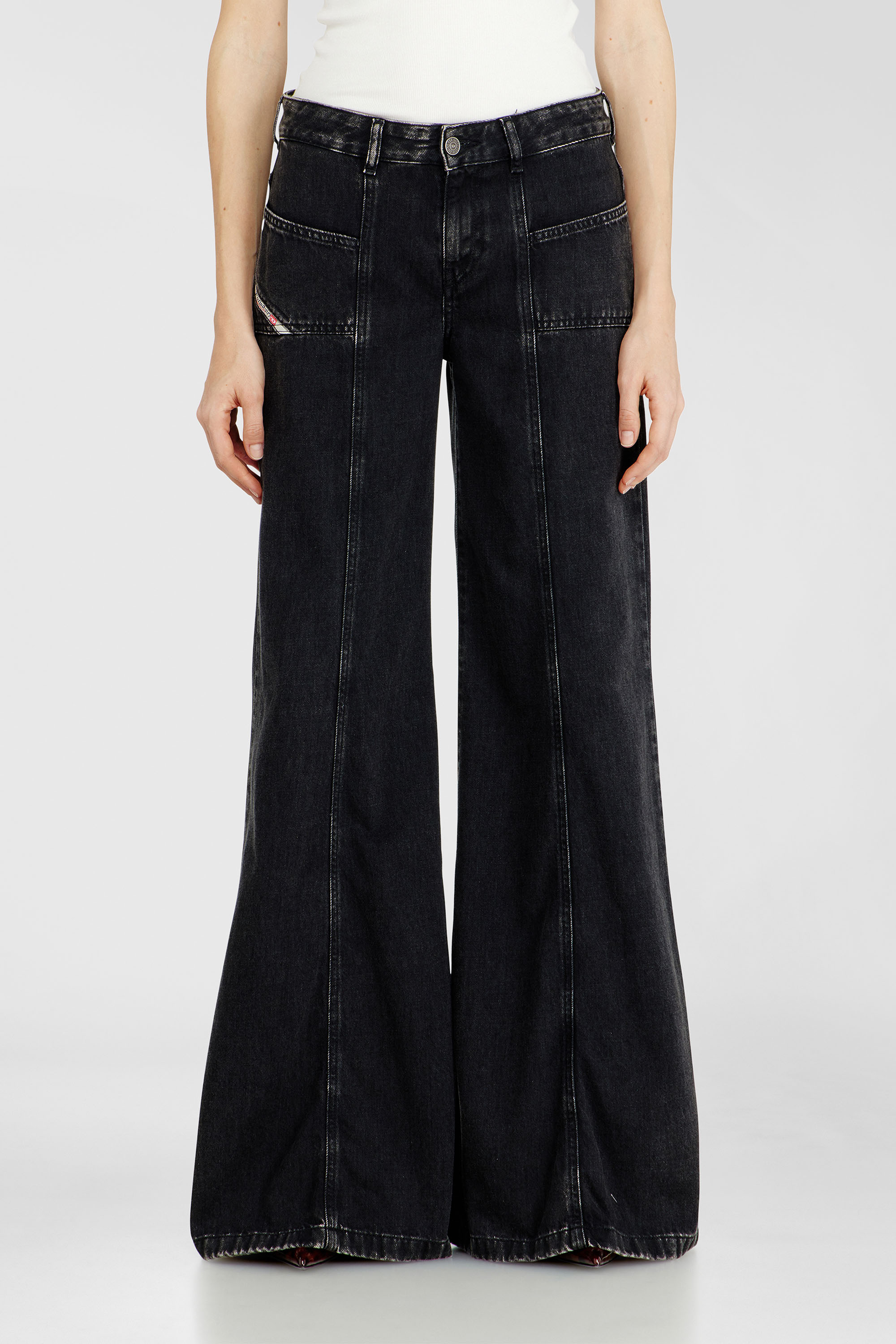 Diesel - Woman's Flare Jeans D-Akii 068HN, Black/Dark grey - 1