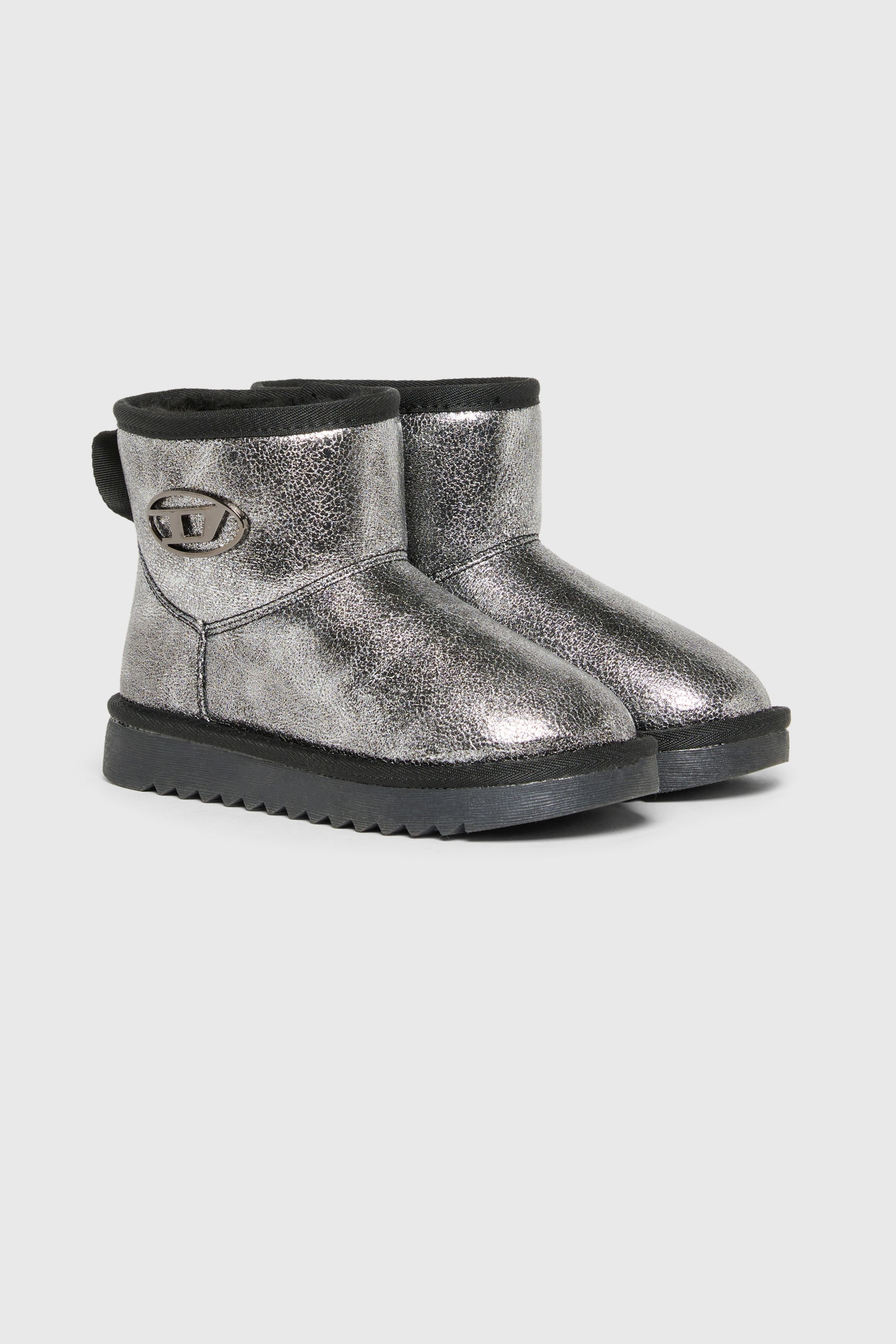 Diesel - D-DAATEN, Unisex's D-Daaten - Metallic boots with plush lining in Silver - 2