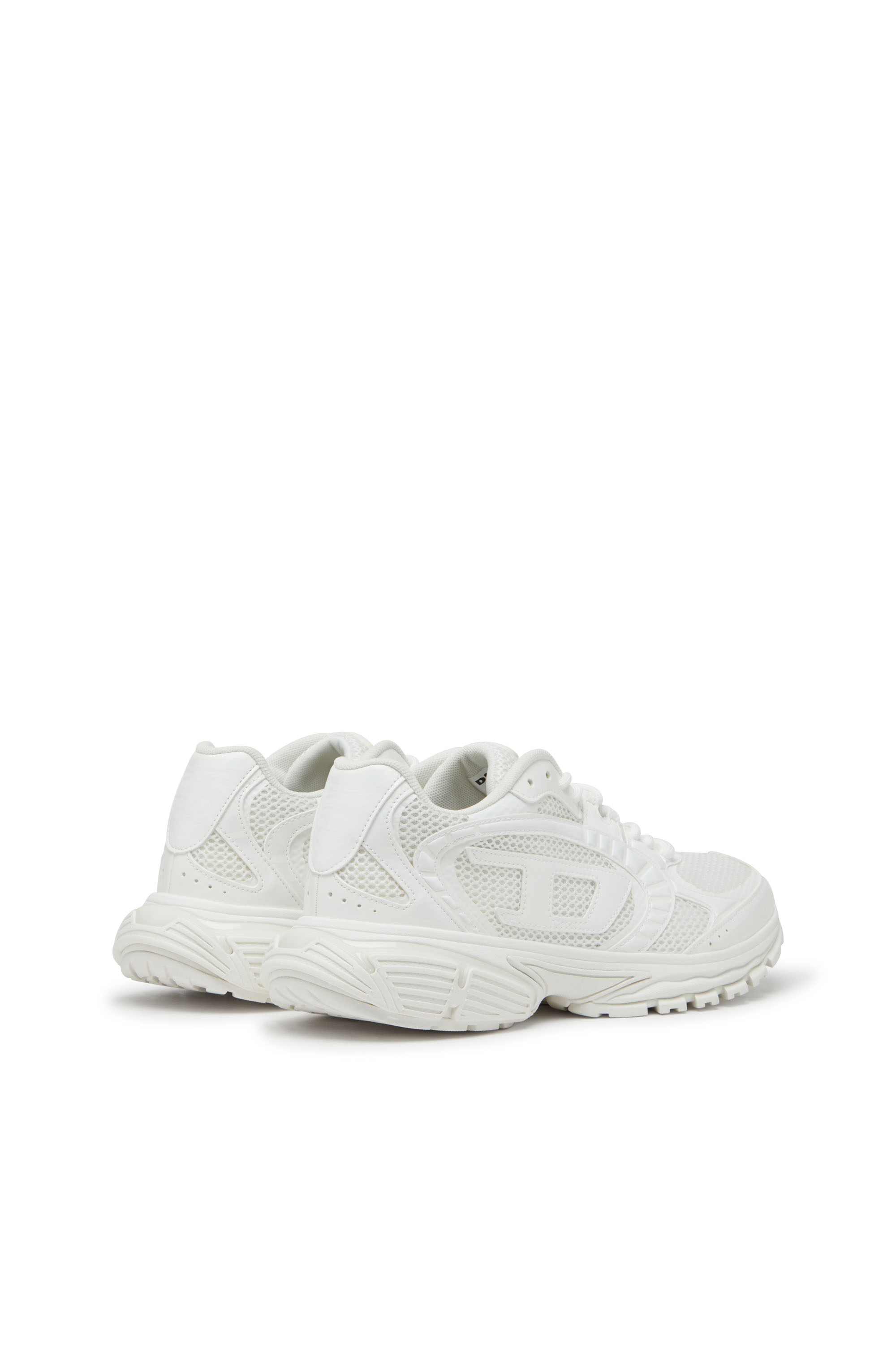 Diesel - S-PRO-V-DENSE LOW W, Woman's Monochrome mesh sneakers with Oval D logo in White - 3