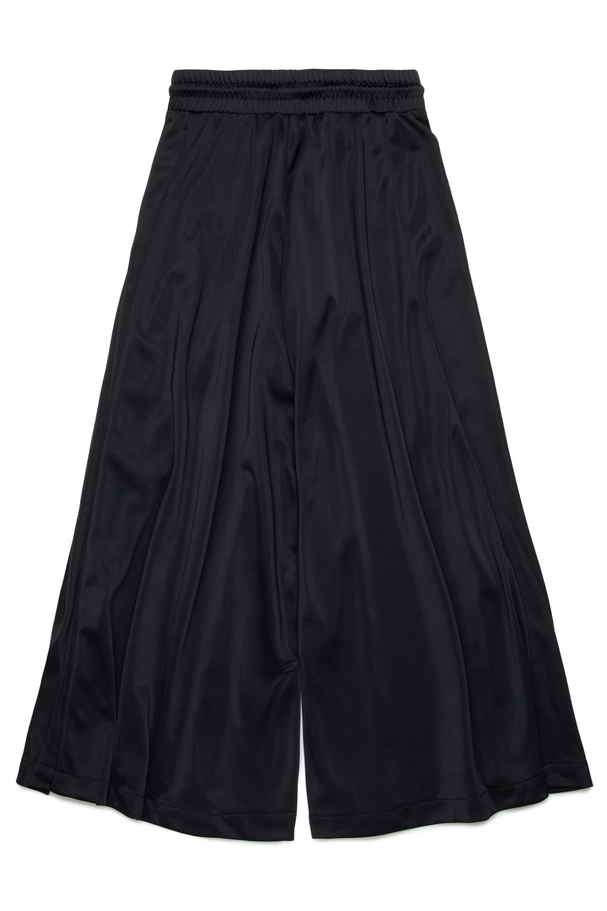 Diesel - PWILD, Woman's Palazzo pants in satin and jersey in Black - 2