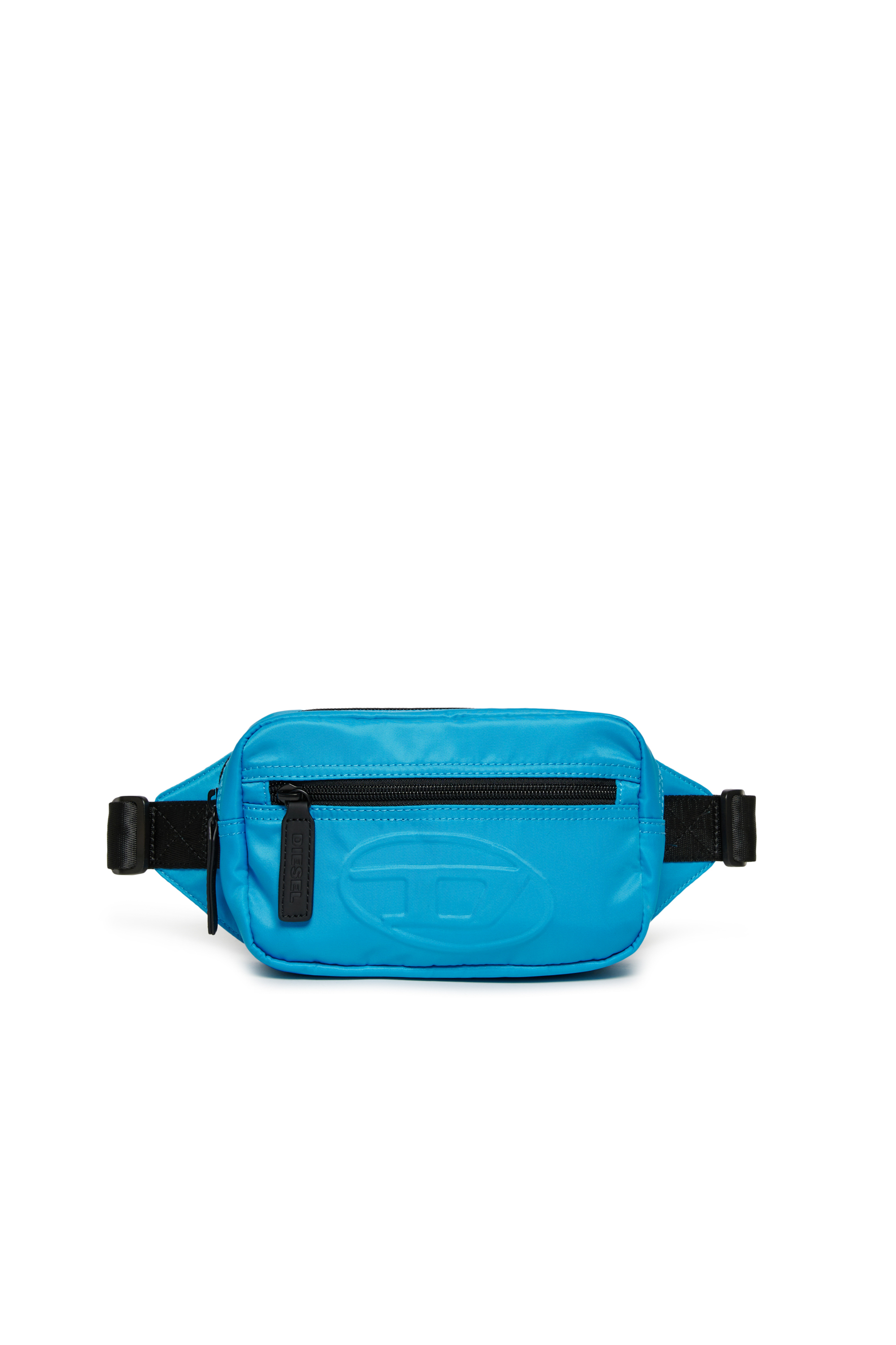 Diesel - WDEMBOSSED, Unisex's Nylon belt bag with embossed logo in Blue - 1