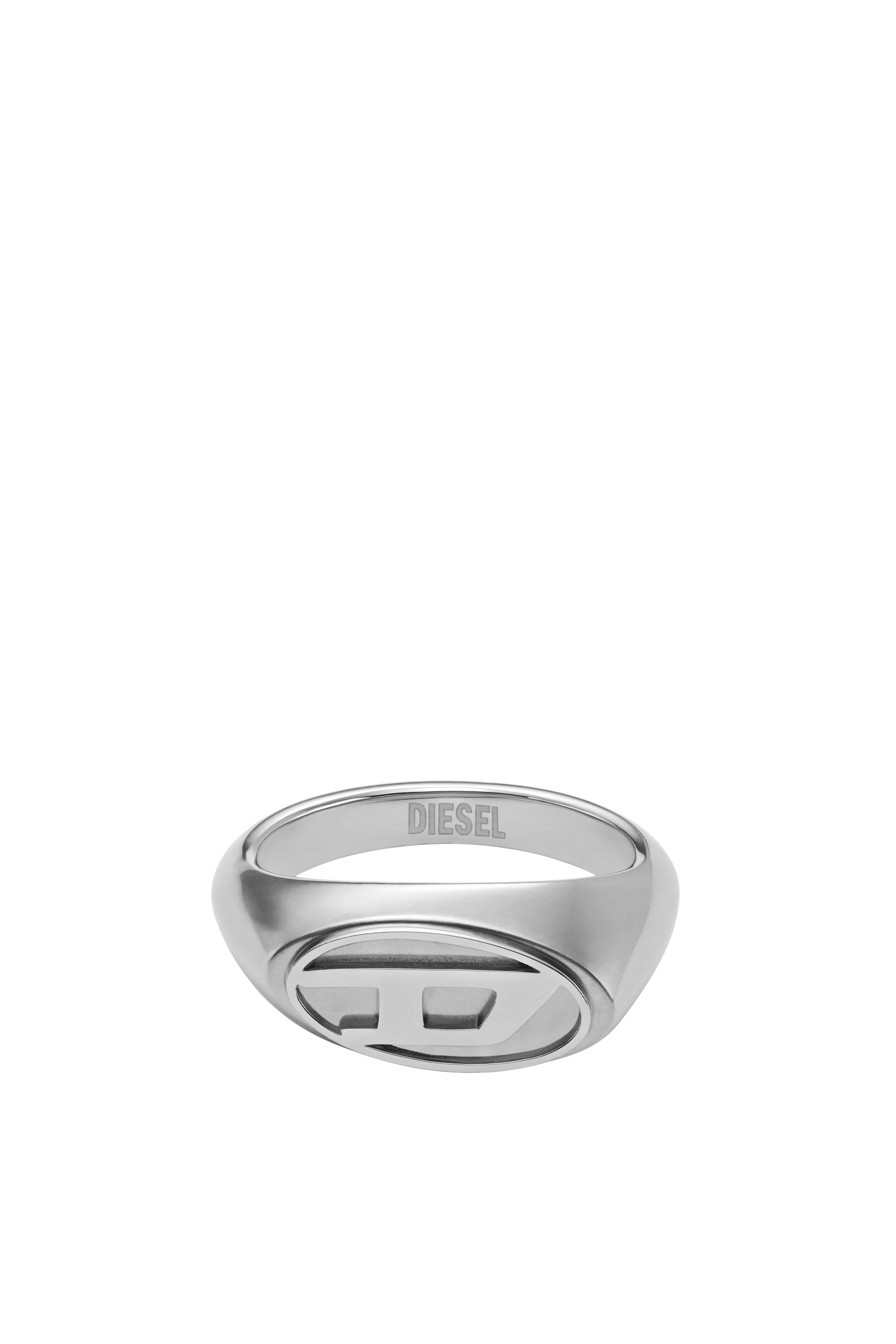 Diesel - DX1475, Unisex Stainless steel signet ring in Silver - Image 2