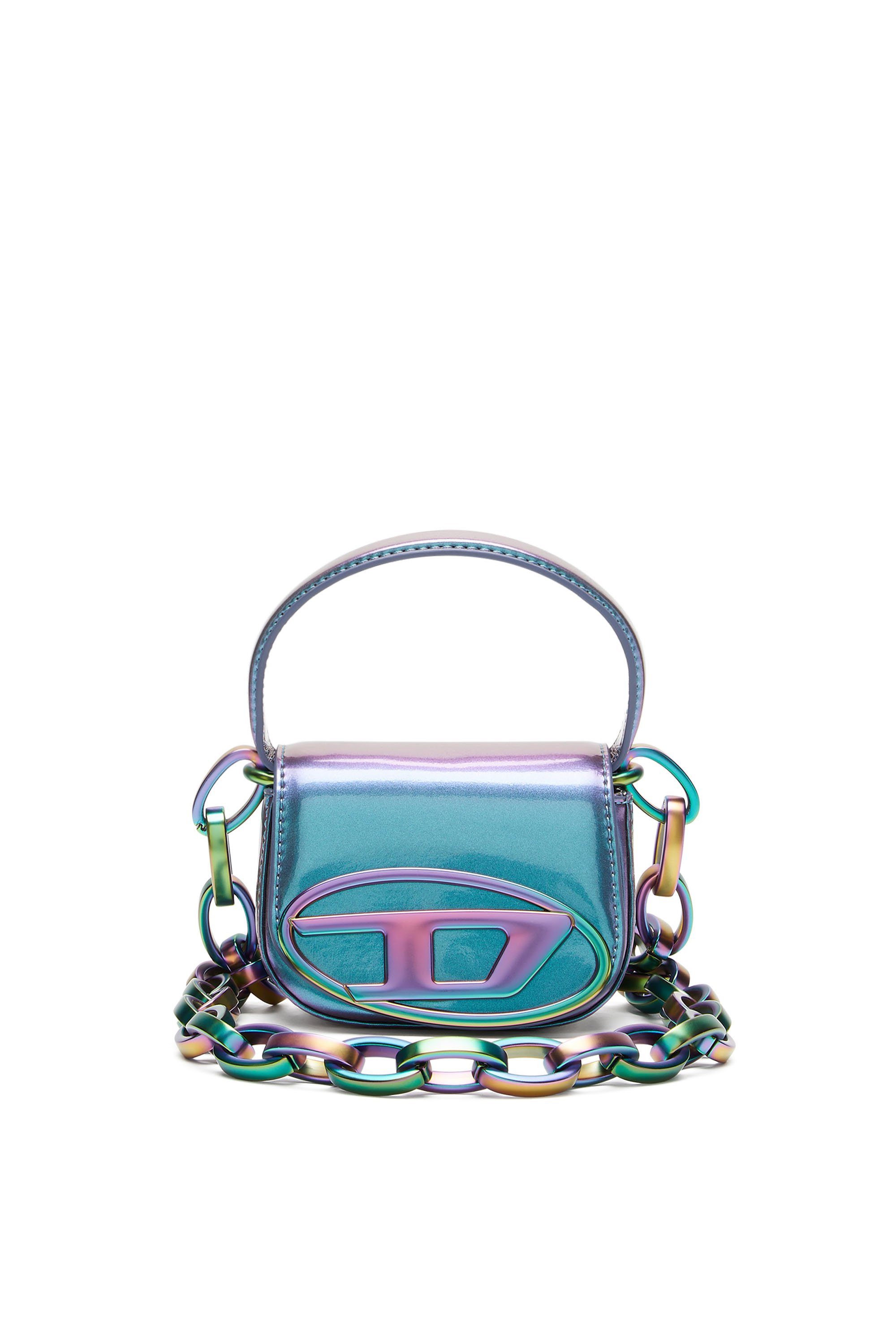 Diesel - 1DR XS, Woman's 1DR XS-Iconic iridescent mini bag in Azure - 1