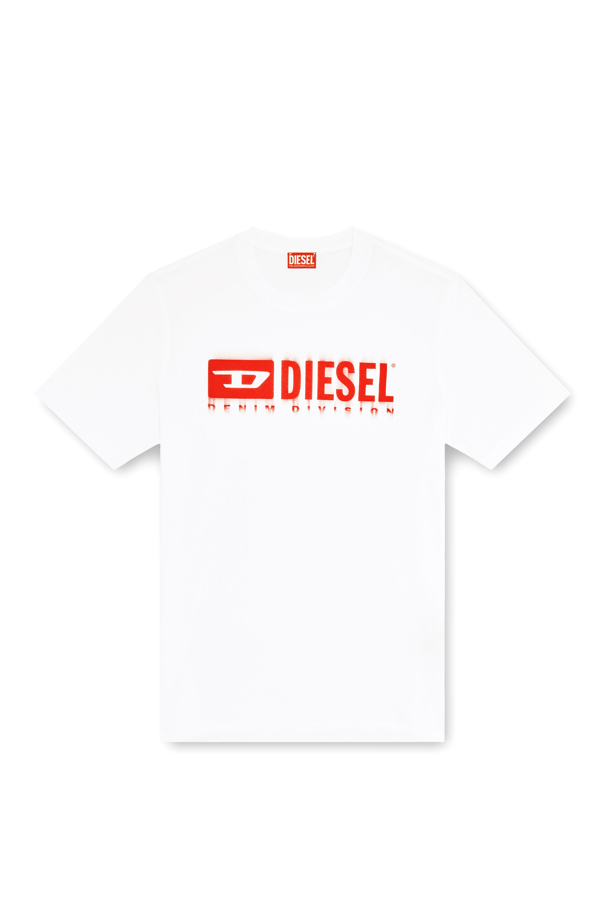 Diesel - T-ADJUST-Q7, Man's T-shirt with blurry Diesel logo in White - 2