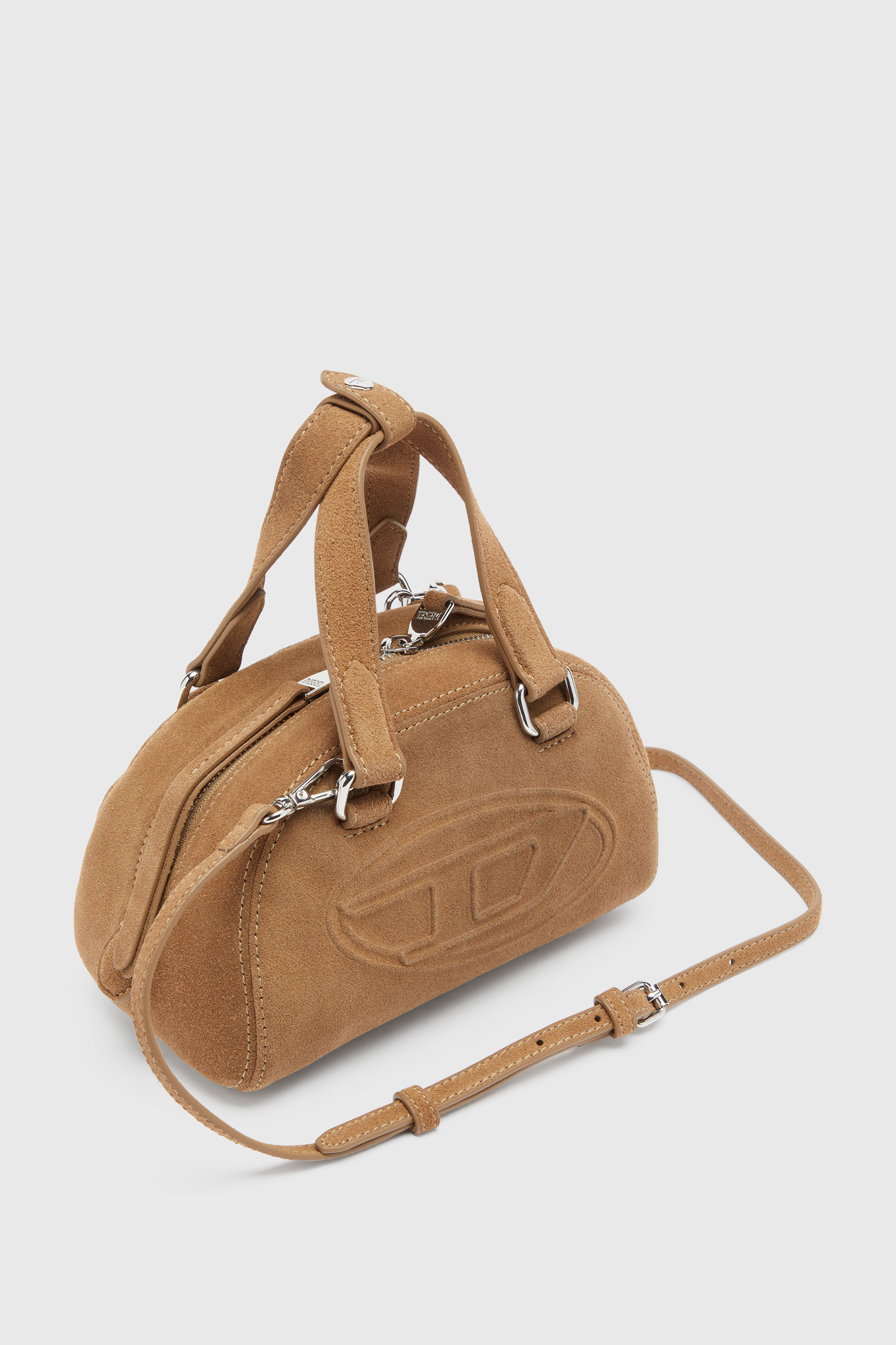 Diesel - 1DR DOME CROSSBODY, Unisex's 1DR Dome-Suede small bowling bag in Beige - 6
