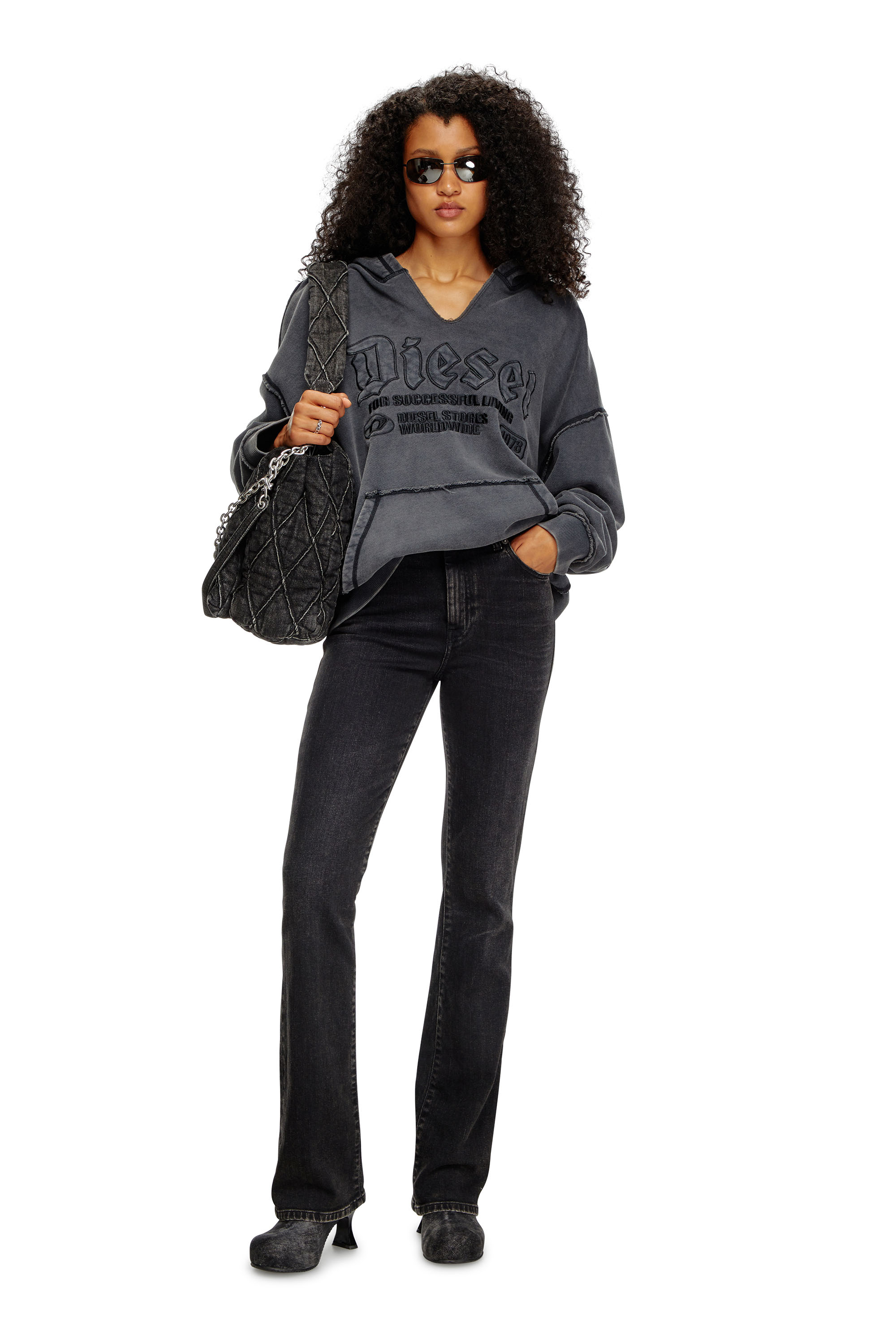 Diesel - Bootcut and Flare Jeans 2003 D-Escription 09I30, Black/Dark grey - Image 4