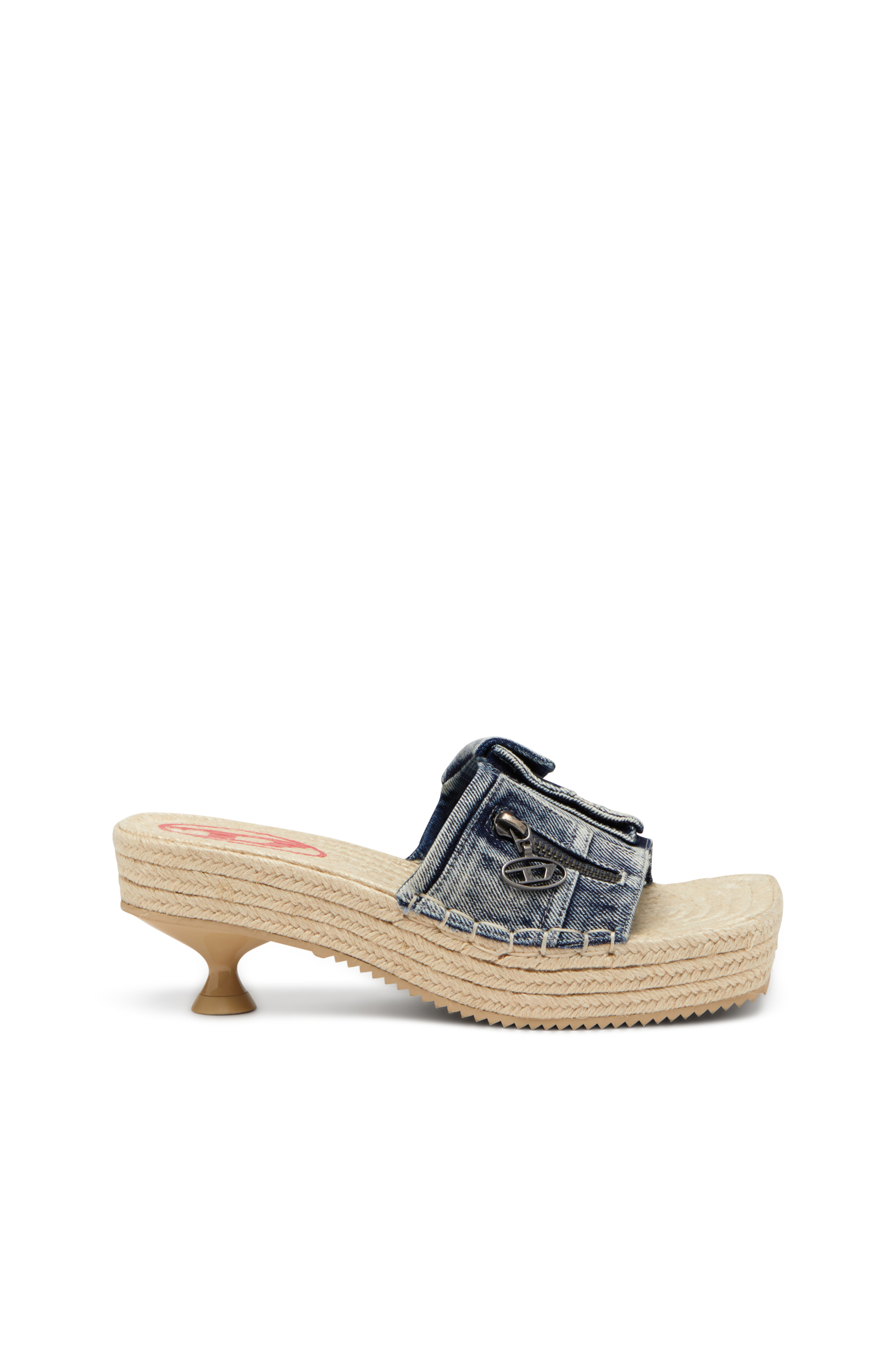 Diesel - D-IBIZA 40 PCK, Woman's Heeled platform espadrilles in denim in Blue - 1