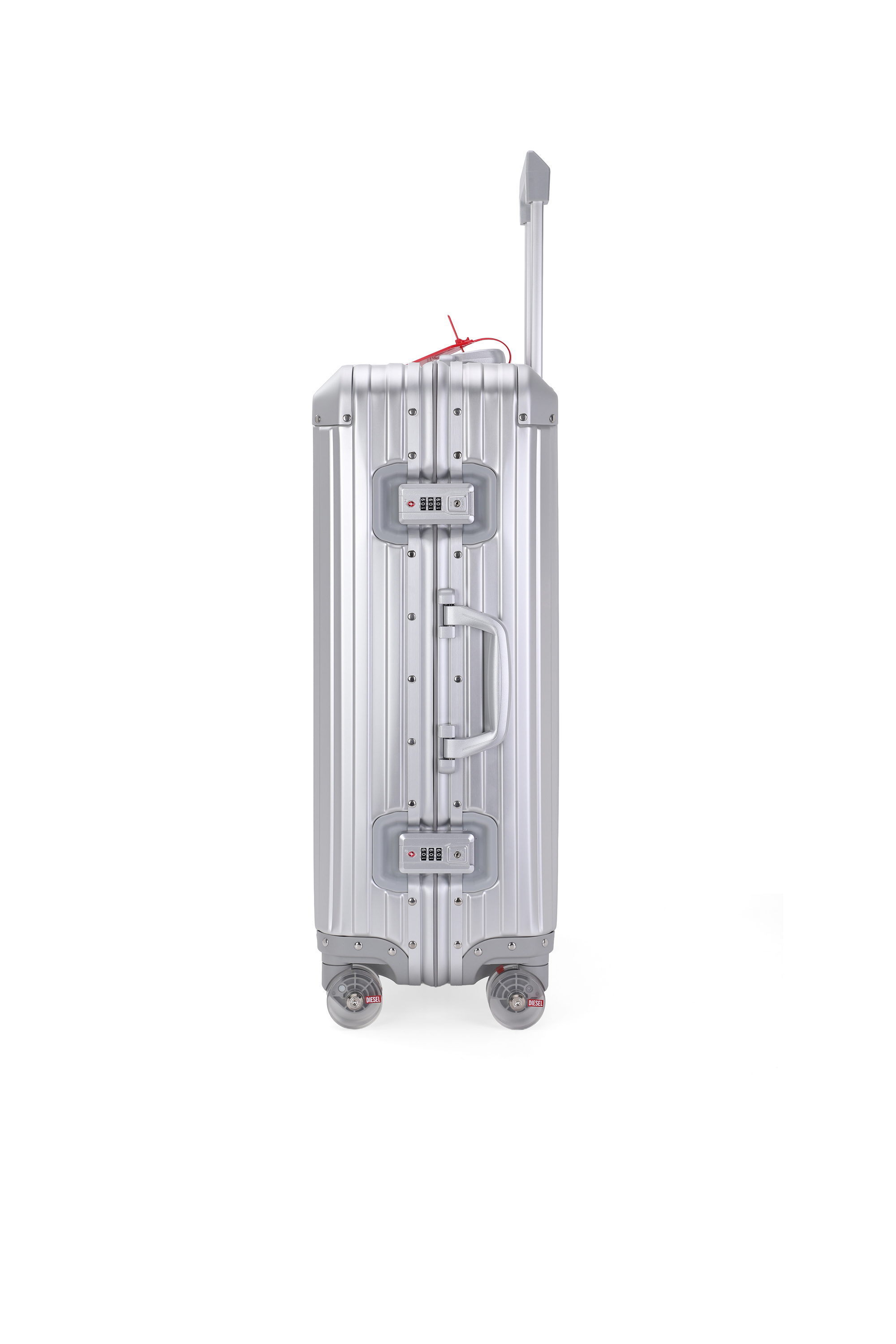 Diesel - DIESEL ALUMINUM TROLLEY- DSL002, Unisex's Aluminum suitcase size M in Silver - 4