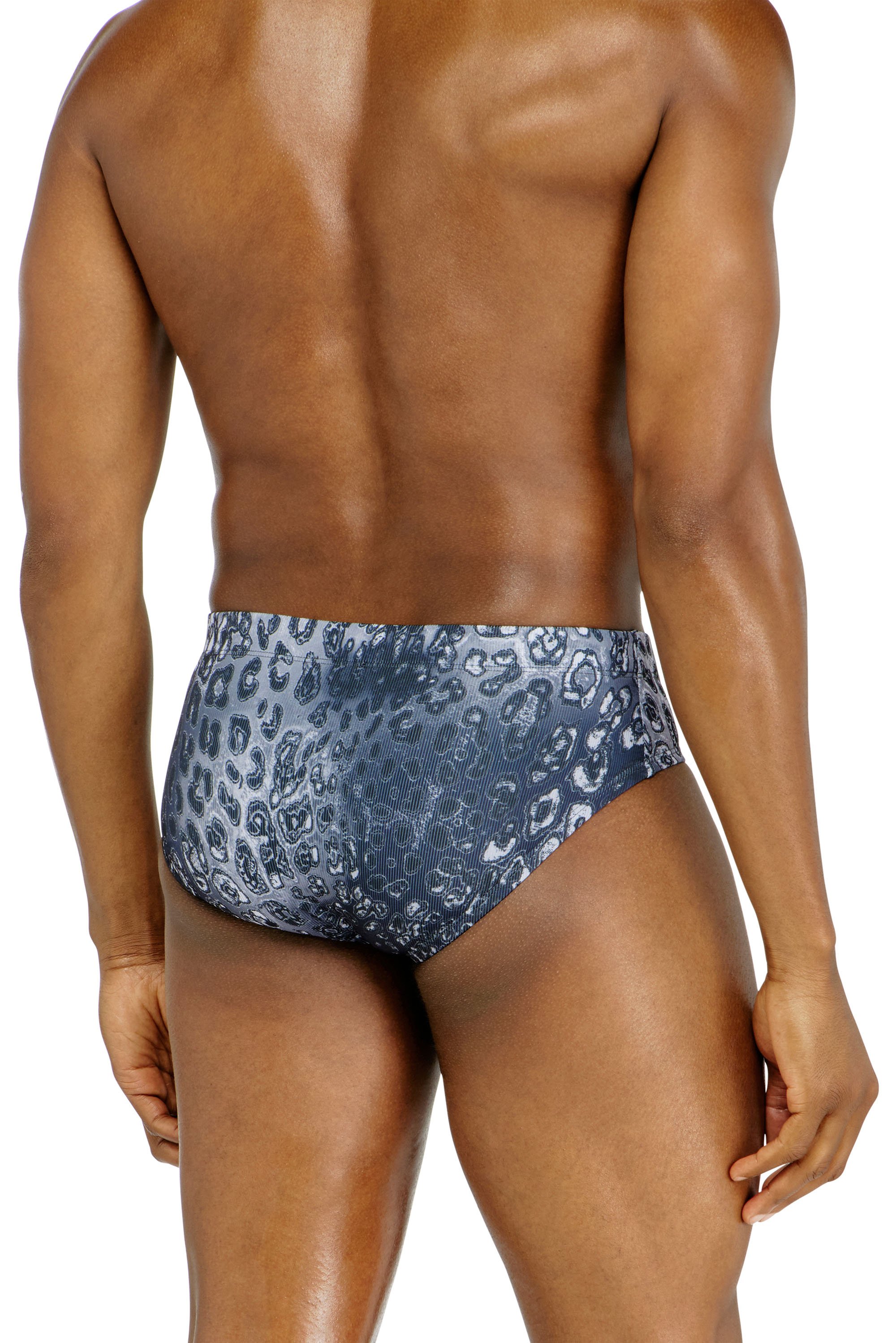 Diesel - ALFIE-UTLT, Man's Animal-print swimsuit in recycled tech fabric in Blue - 3