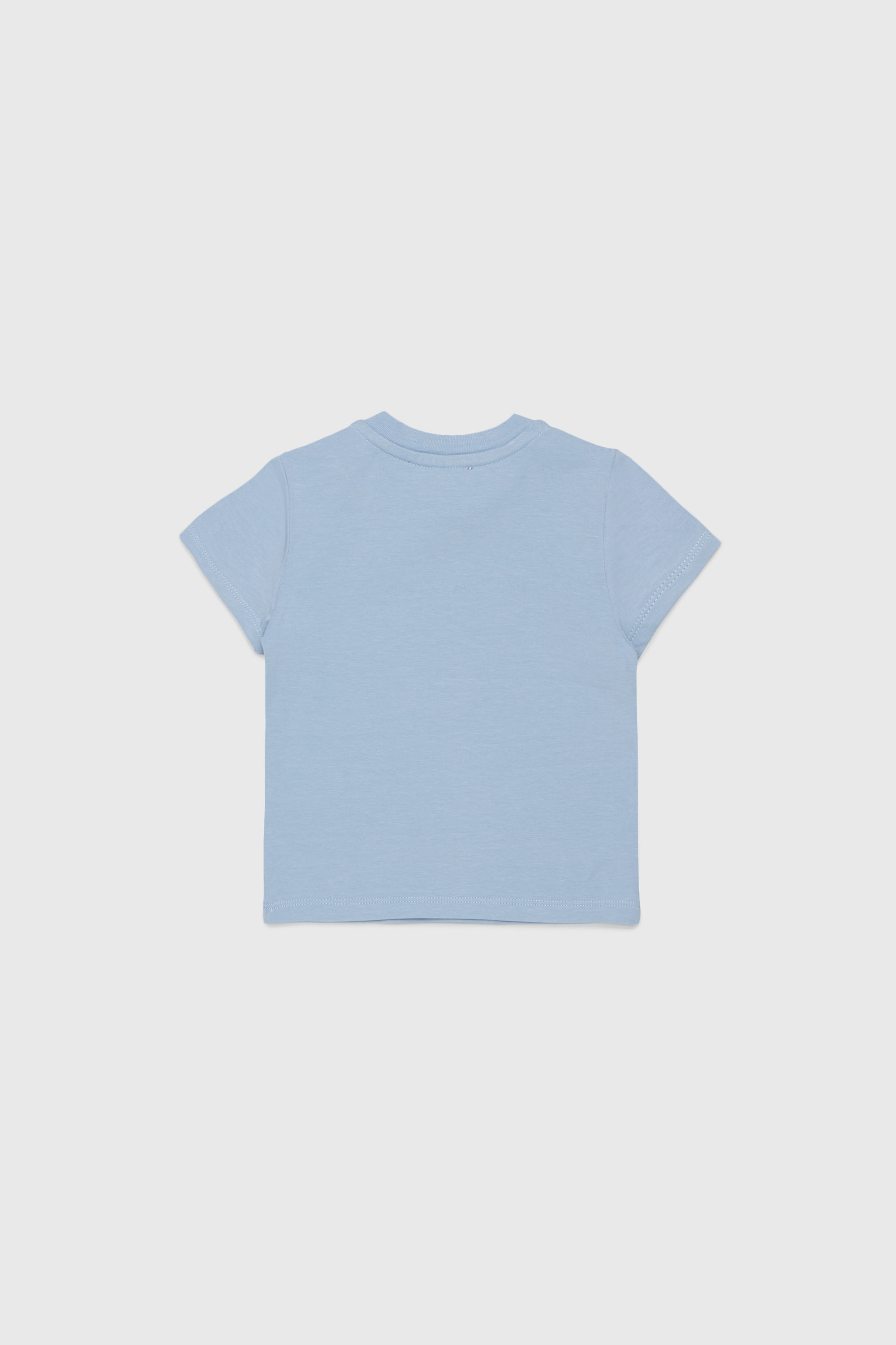Diesel - TFUMCB, Woman's Stretch-cotton T-shirt with starburst logo print in Light Blue - 2