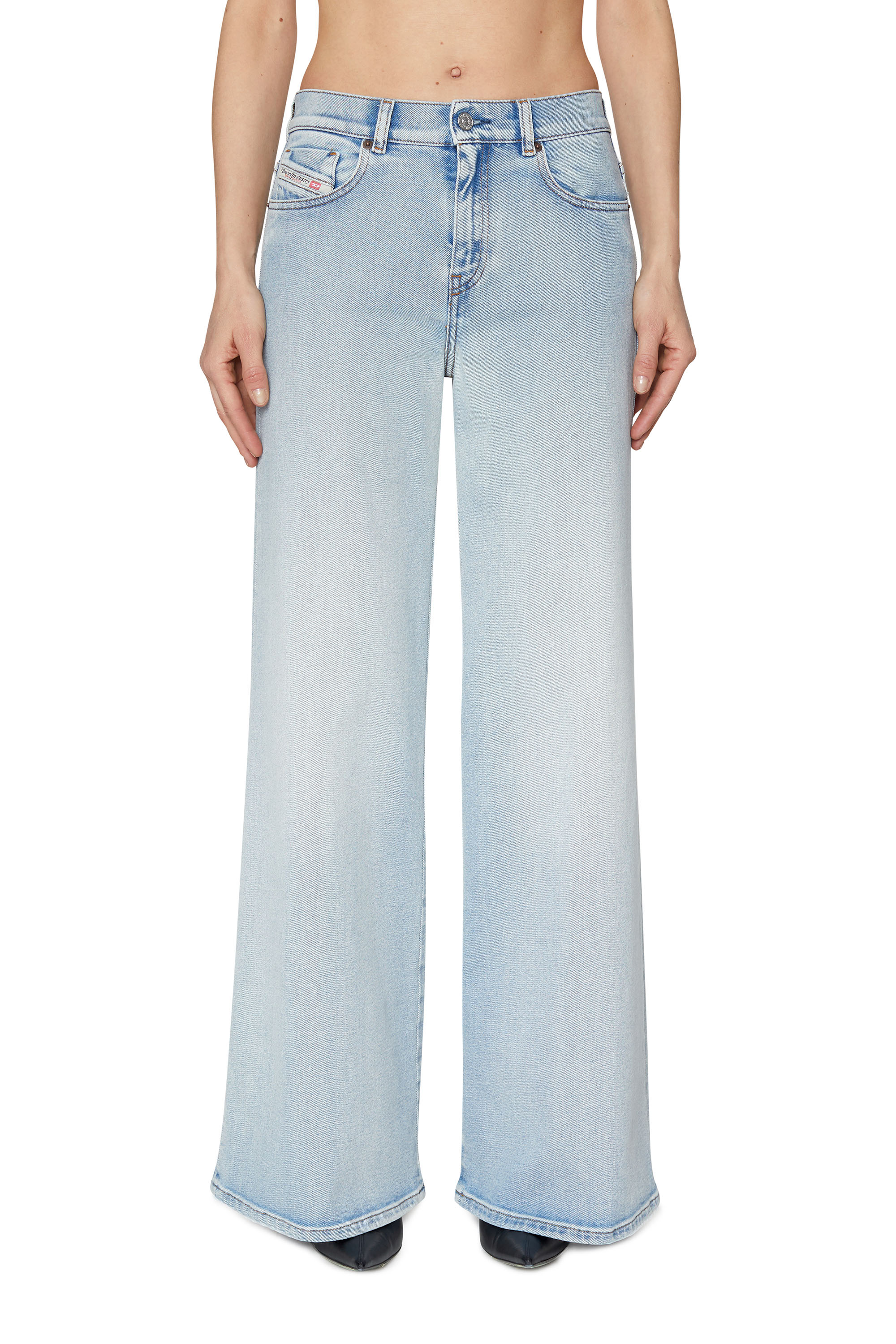 Diesel - 1978 D-AKEMI 09C08 Bootcut and Flare Jeans, Light Blue - Image 1