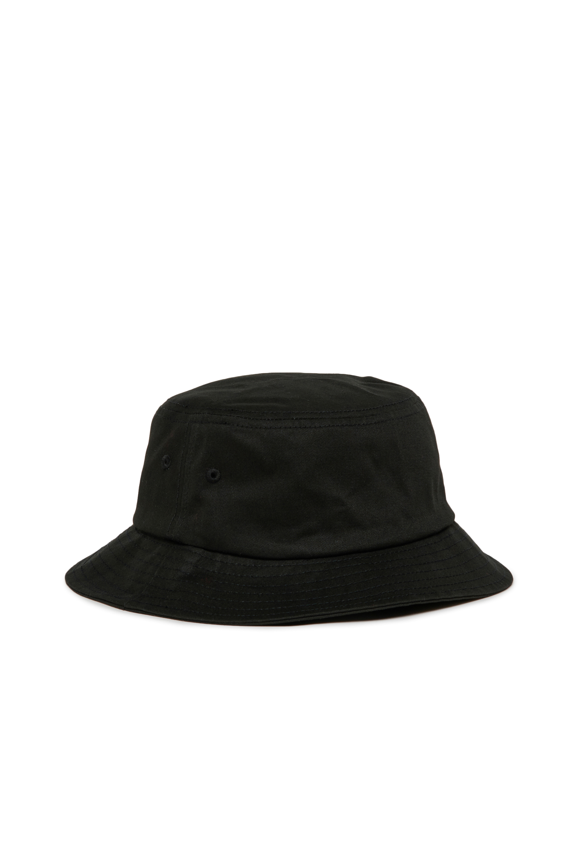 Diesel - FILAD, Man's Bucket hat in cotton with D embroidery in Black - 2