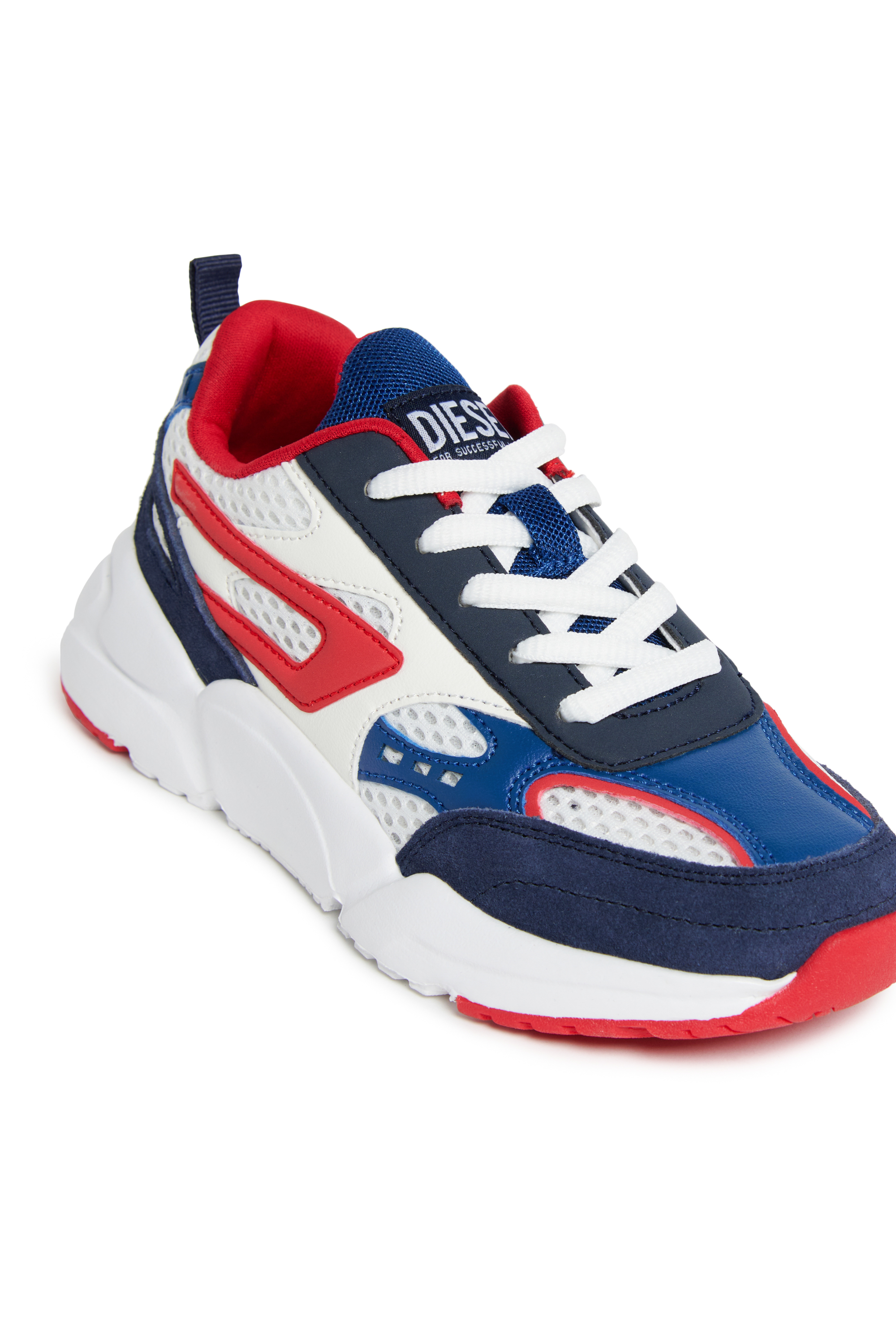 Diesel - S-MILLENIUM SPORT LC, Unisex's Sneakers in mesh, suede and PU in White/Blue - 4