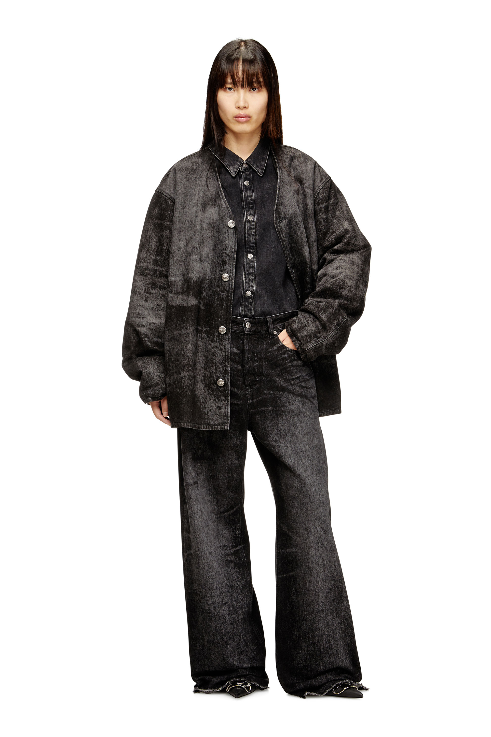 Relaxed Jeans 1996 D-Sire 007DB, Black/Dark grey Diesel - Woman's Relaxed Jeans 1996 D-Sire 007DB, Black/Dark grey - 1
