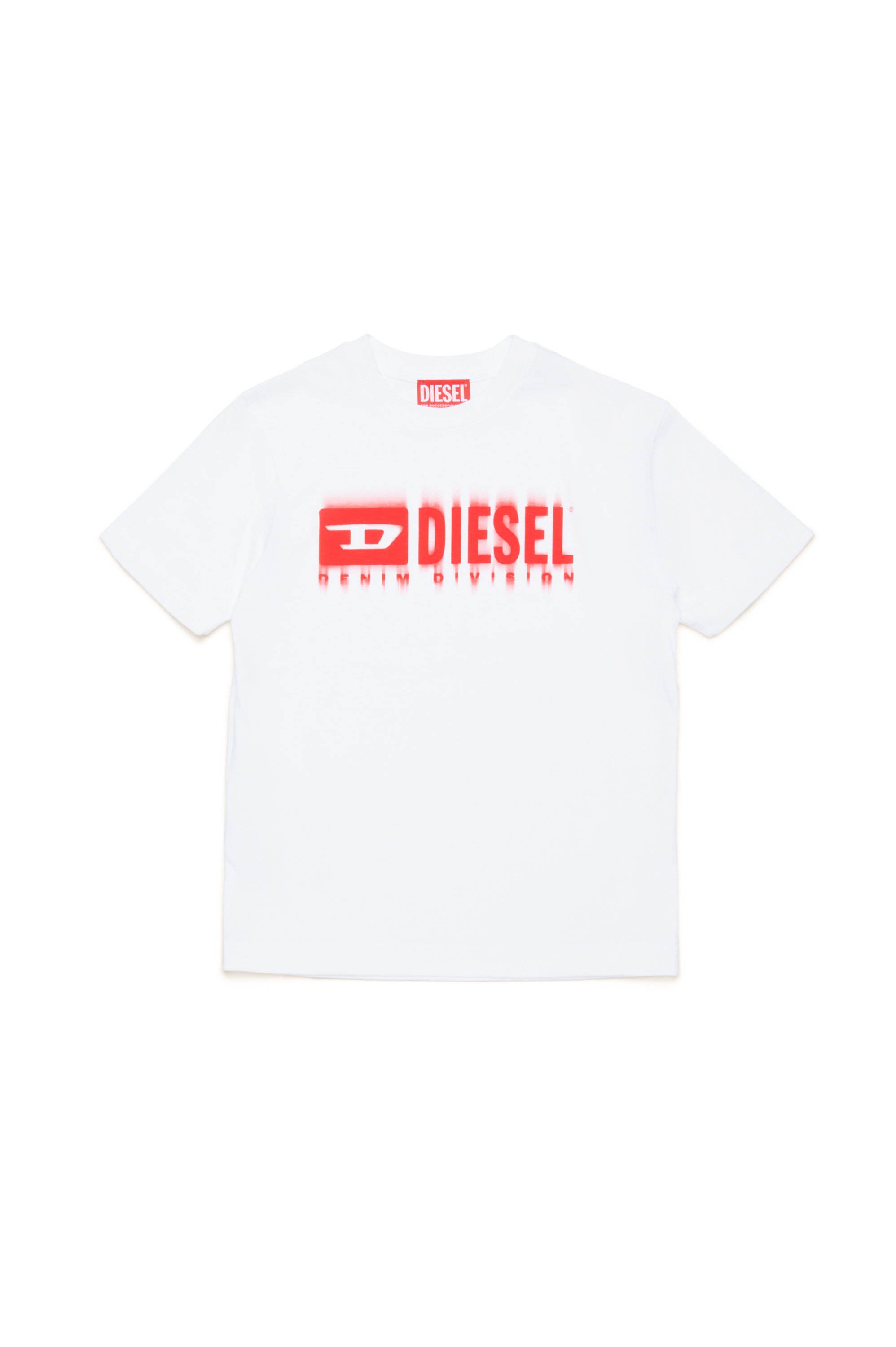 Diesel - TDIEGORL6, Man's T-shirt with smudged logo in White - 1