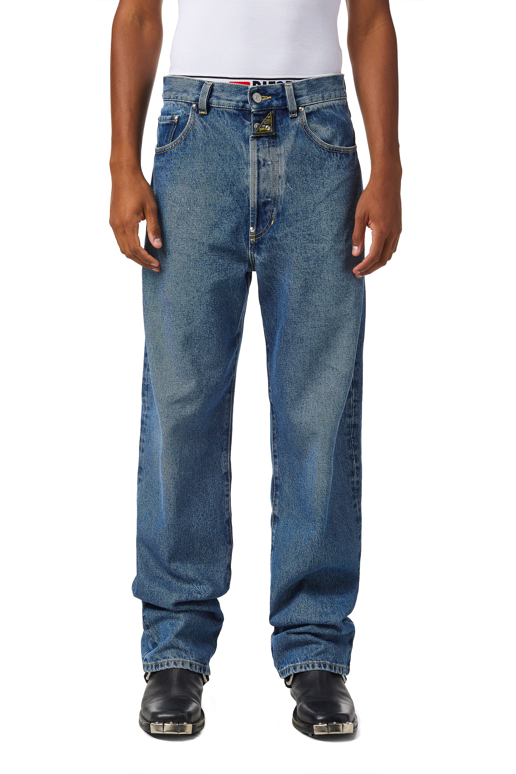 Diesel - DXD-2P2 0EHAQ Straight Jeans, Medium blue - Image 1