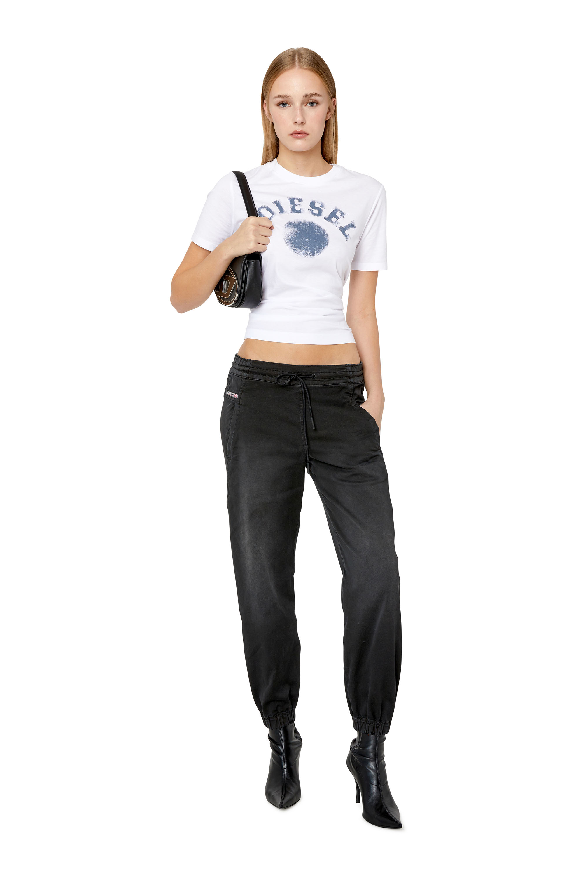 Diesel - Krailey JoggJeans® 0670M Boyfriend, Black/Dark grey - Image 5