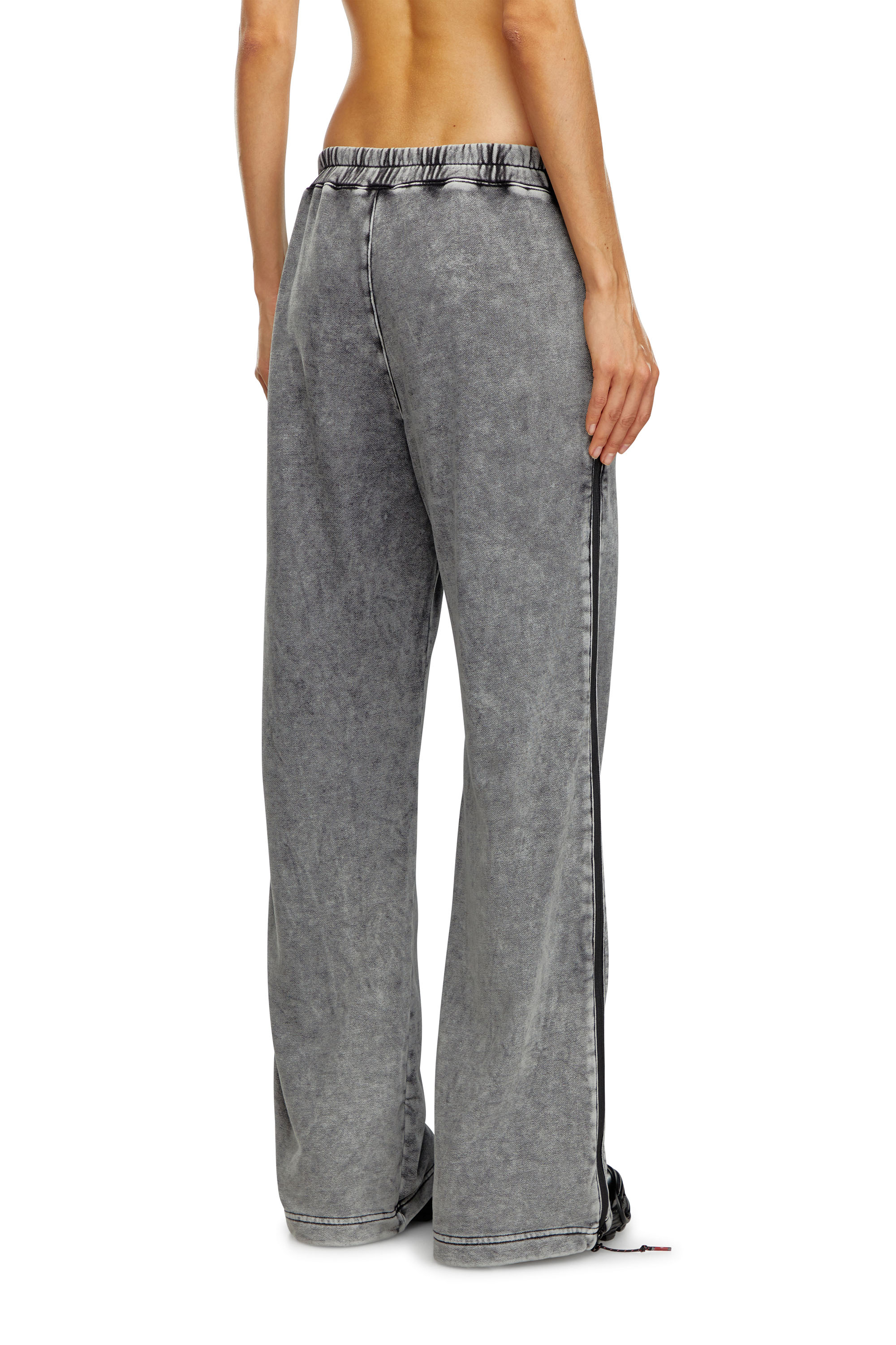 Diesel - AWSB-DELANEY-HT51, Woman's Faded track pants with zip sides in Grey - 4