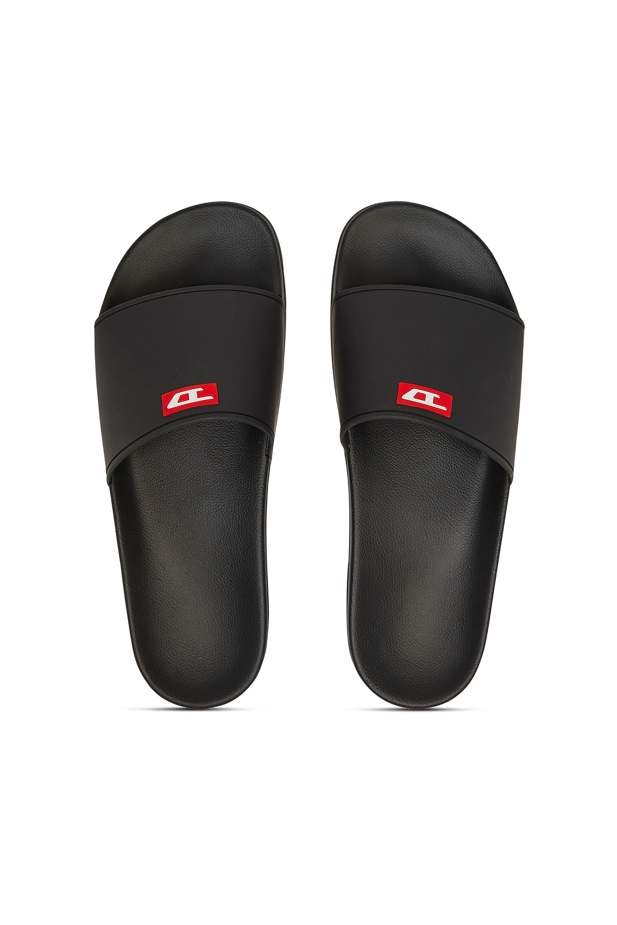 Diesel - SA-SWIM, Man's Sa-Swim-Rubber pool slides with D logo in Black - 4