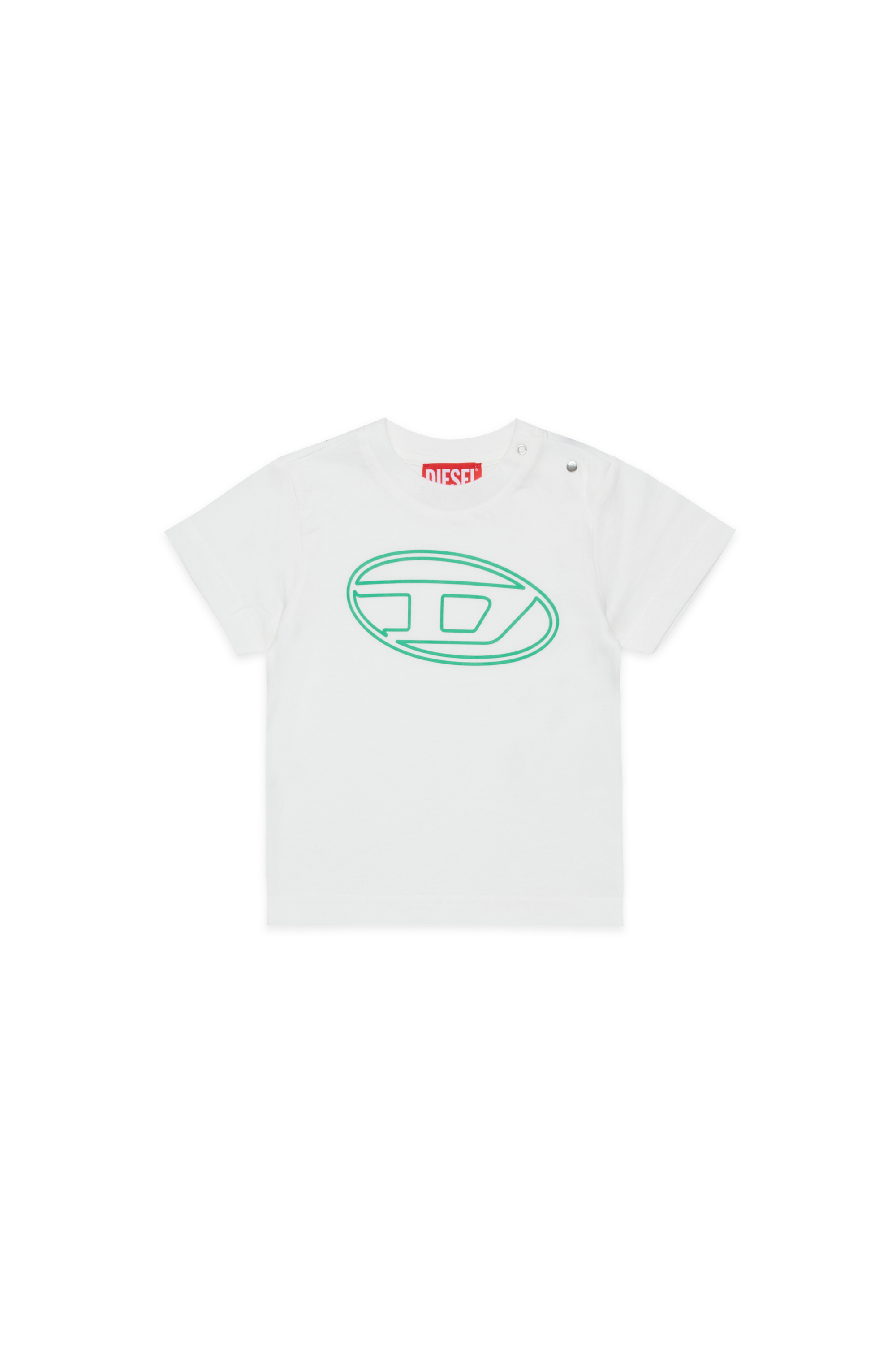 Diesel - TIMOTYB, Unisex's Cotton T-shirt with logo in White/Green - 1