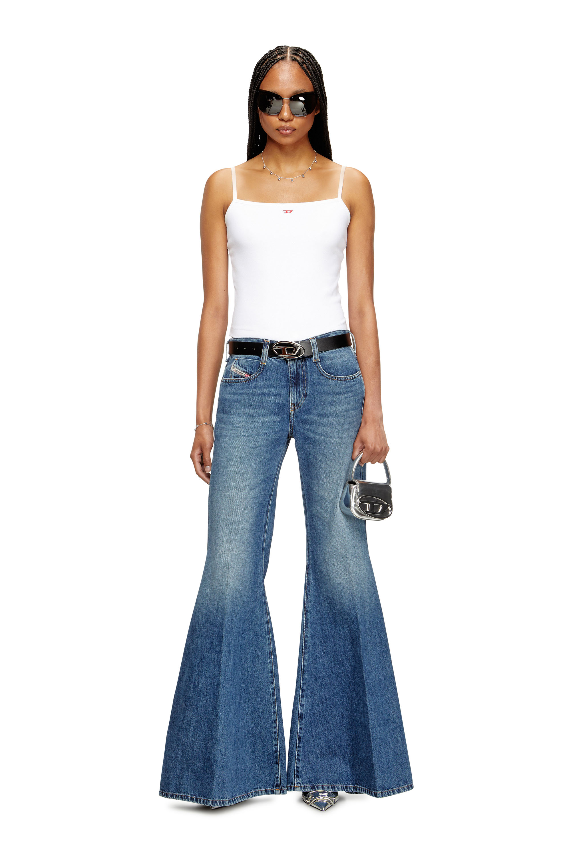 Diesel - Woman's Flare Jeans 1970 D-Bleess 09M56, Medium blue - 2