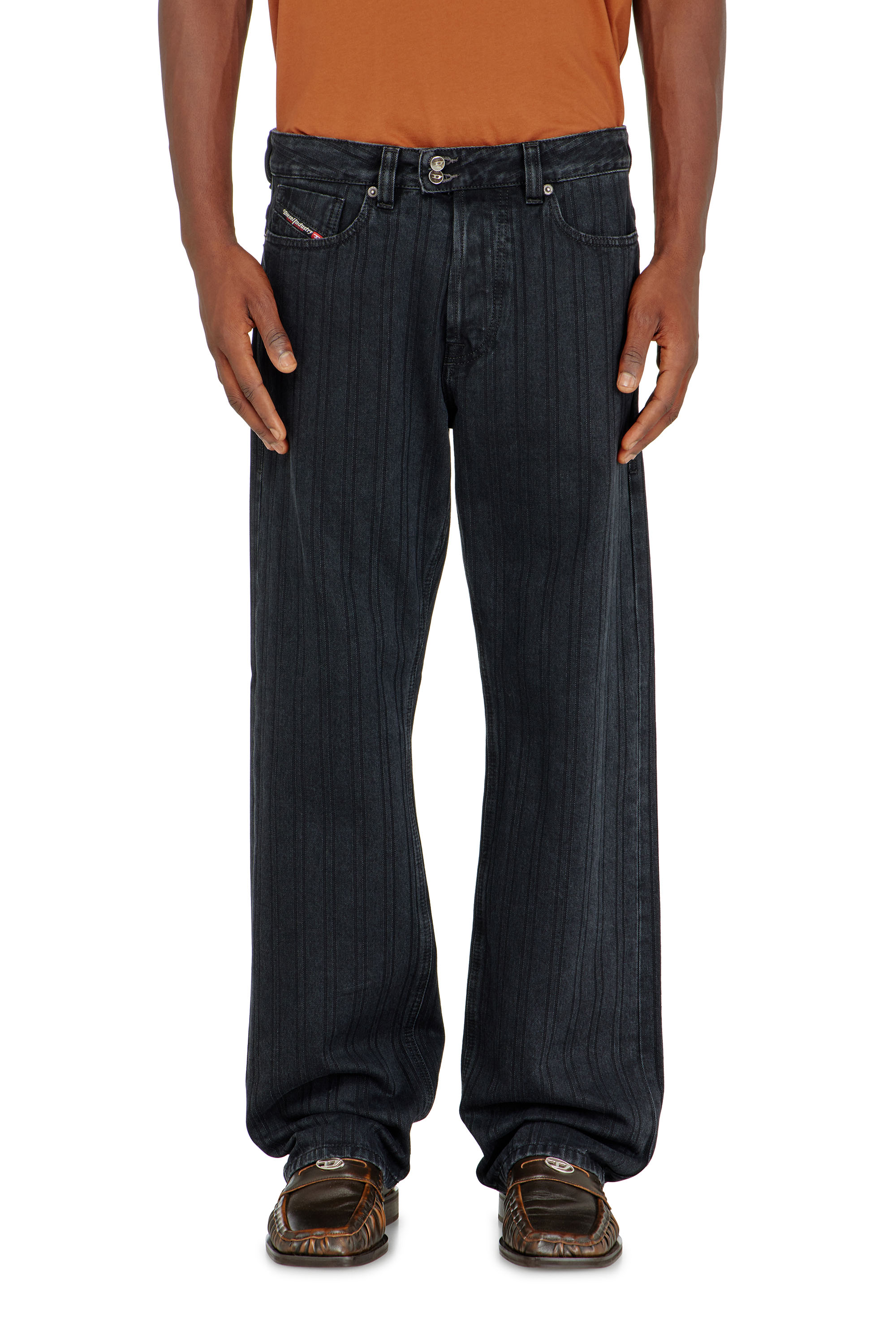 Diesel - Man's Relaxed Jeans 1980 D-Eeper 09Q12, Black/Dark grey - 2