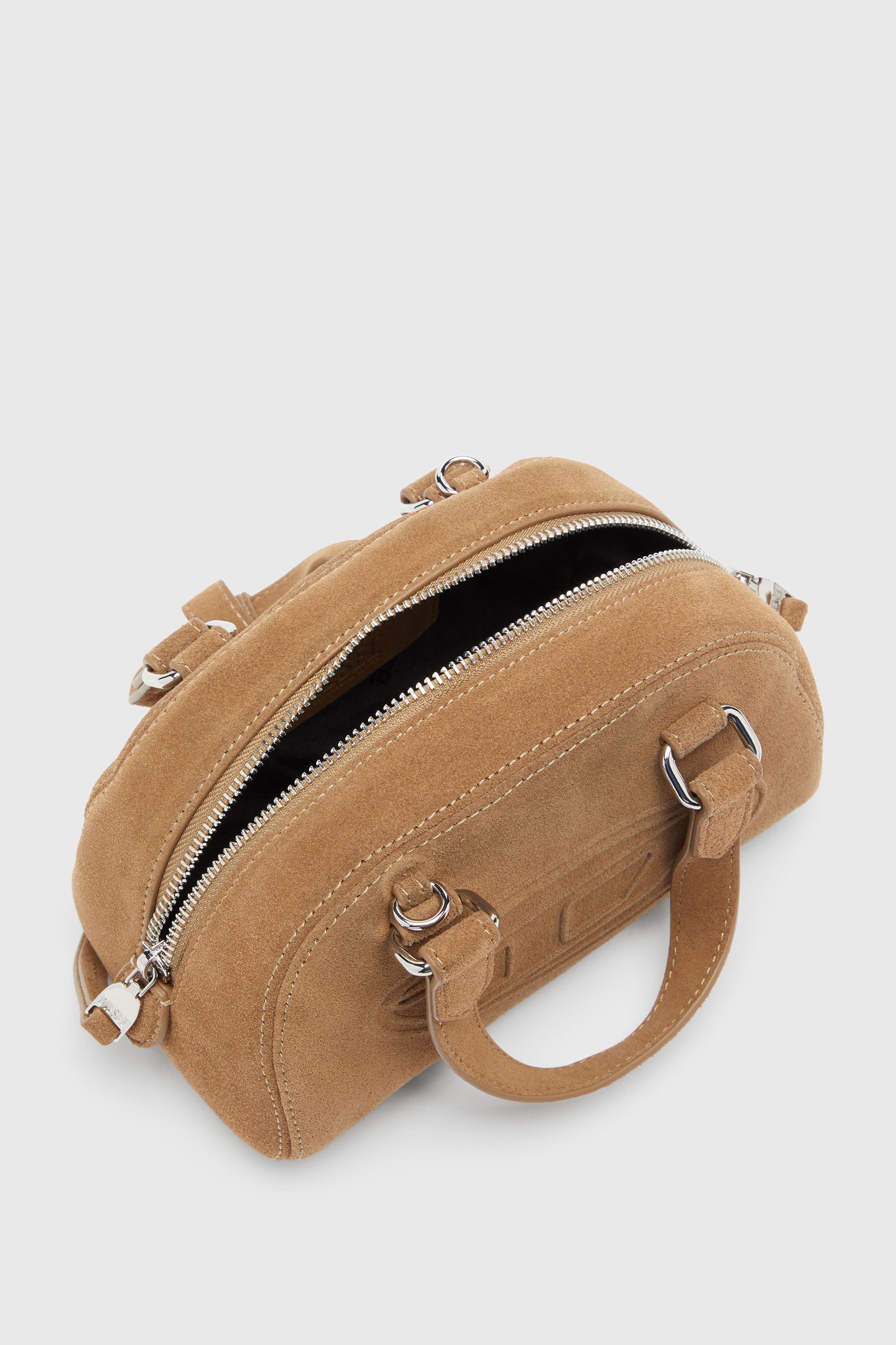 Diesel - 1DR DOME CROSSBODY, Unisex's 1DR Dome-Suede small bowling bag in Beige - 4