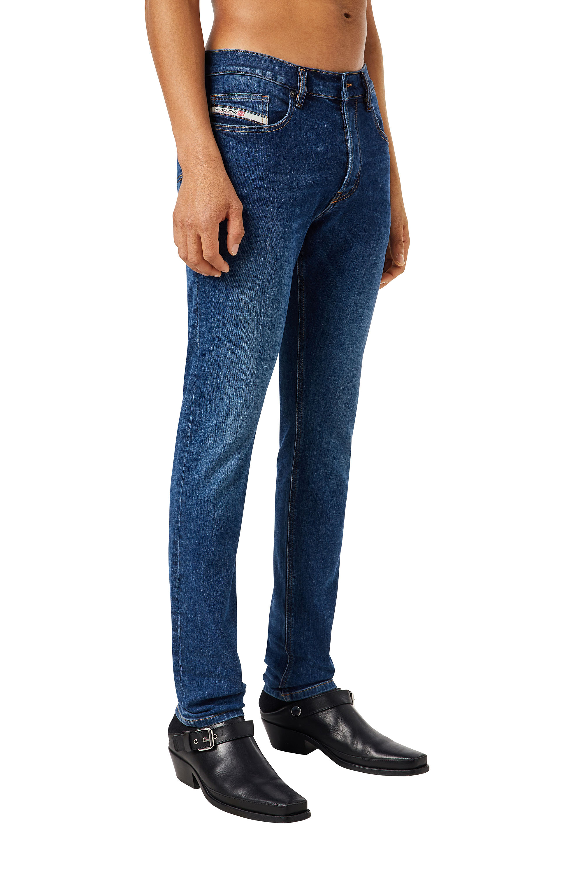 Diesel - D-Luster 0GDAN Slim Jeans, Dark Blue - Image 4