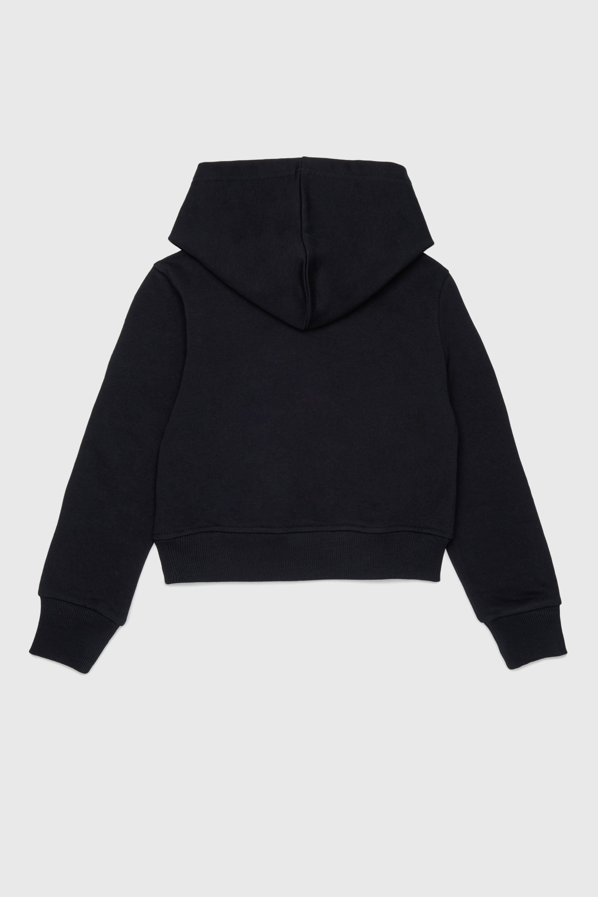 Diesel - SPALLYHOOD, Woman's Hoodie with sequin logo in Black - 2