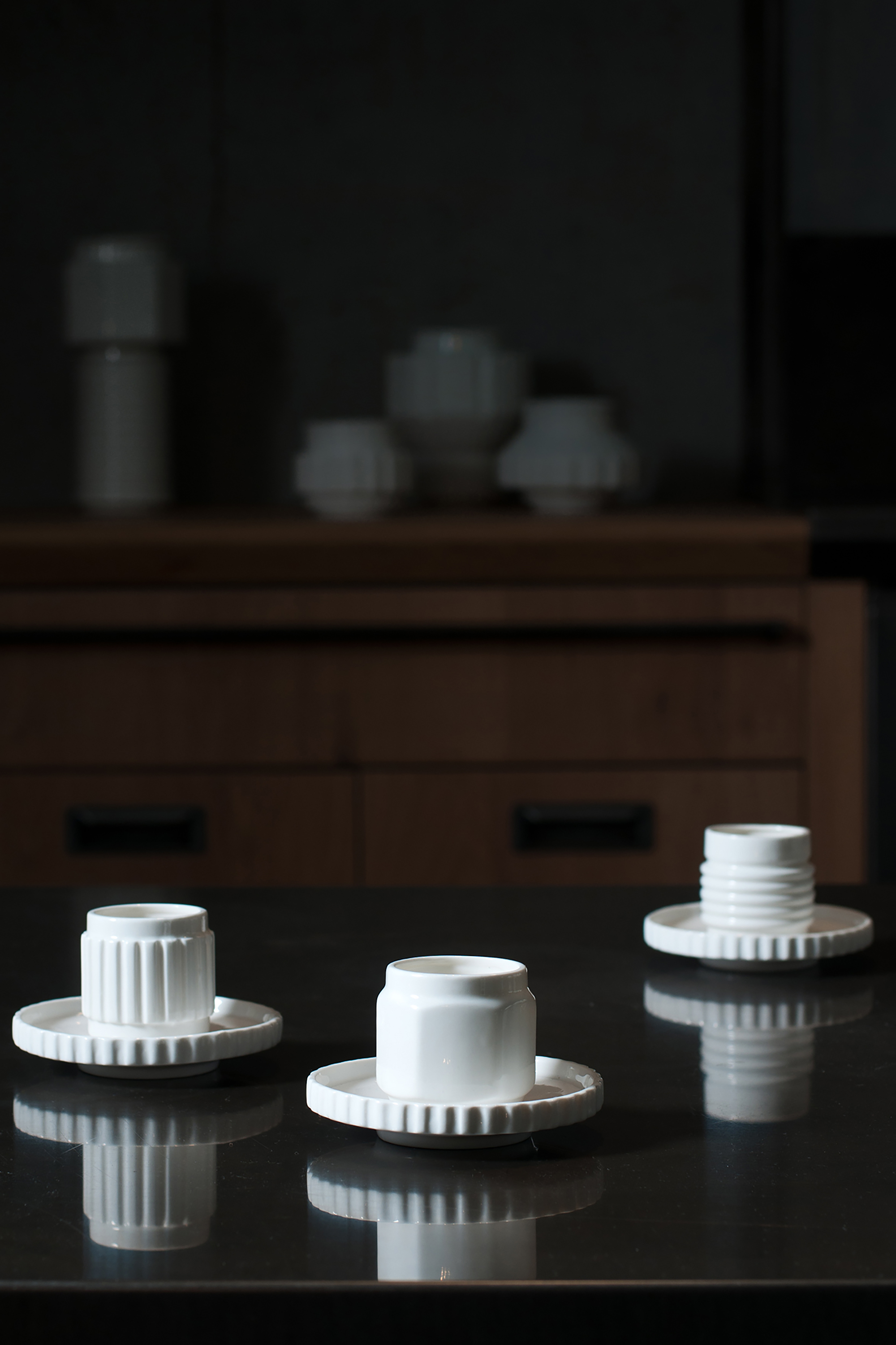 Diesel - 10975 MACHINE COLLEC, Unisex's Porcelain coffee cup with saucer in White - 3