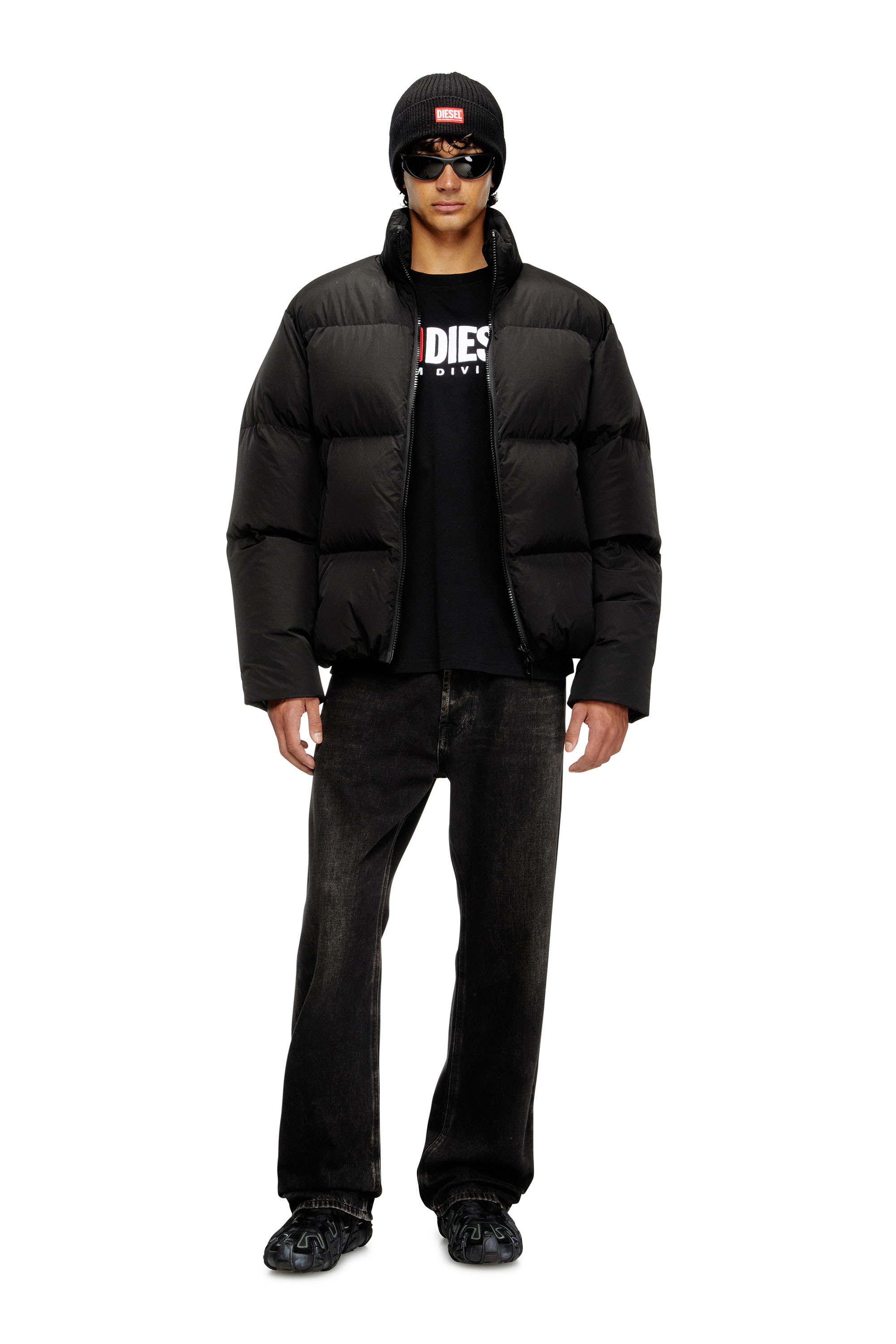 Diesel - T-BOXT-DIV, Man's T-shirt with Diesel patch logo in Black - 2