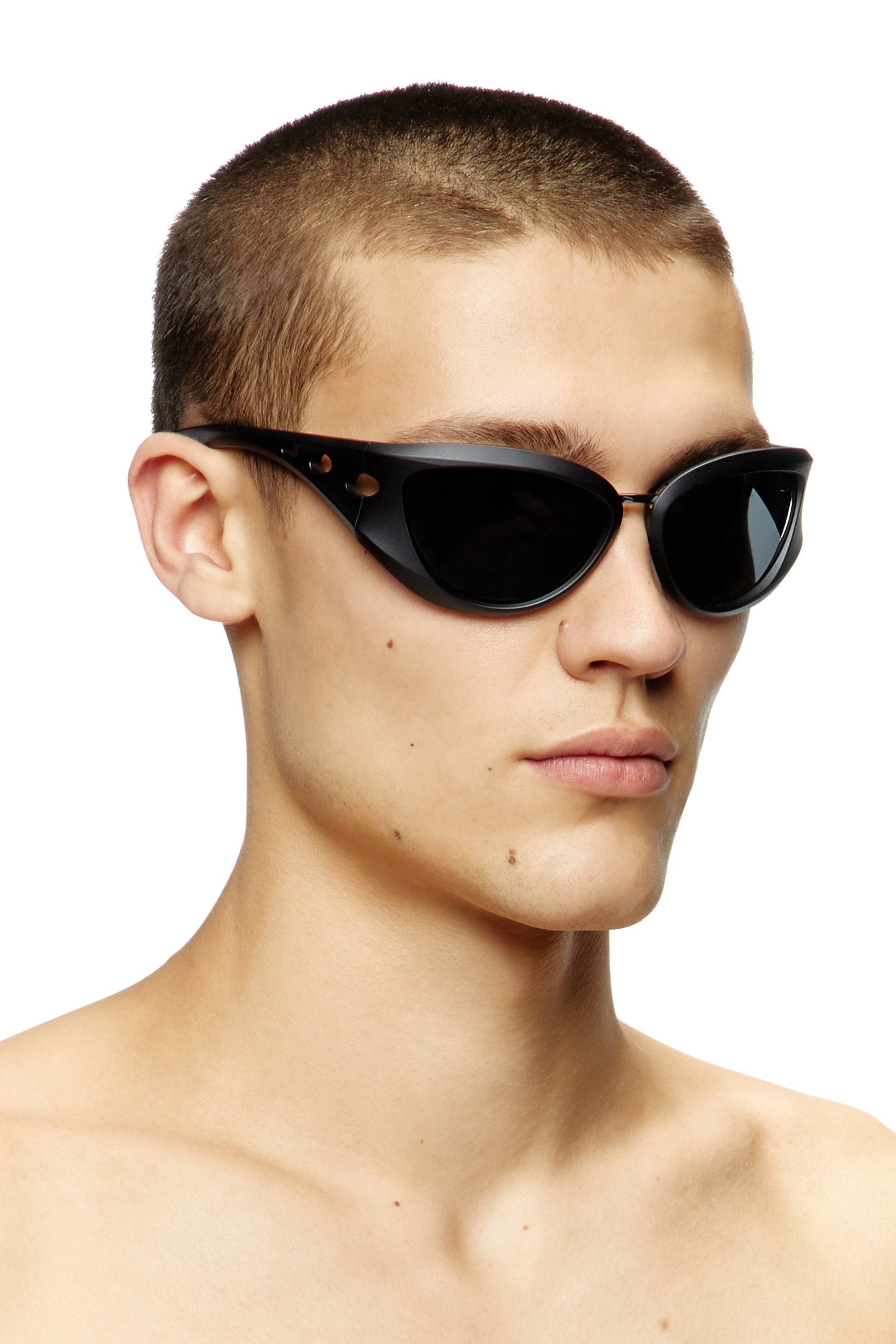 Diesel - 0DL3007U, Unisex's Cat-eye style sunglasses in Black - 4