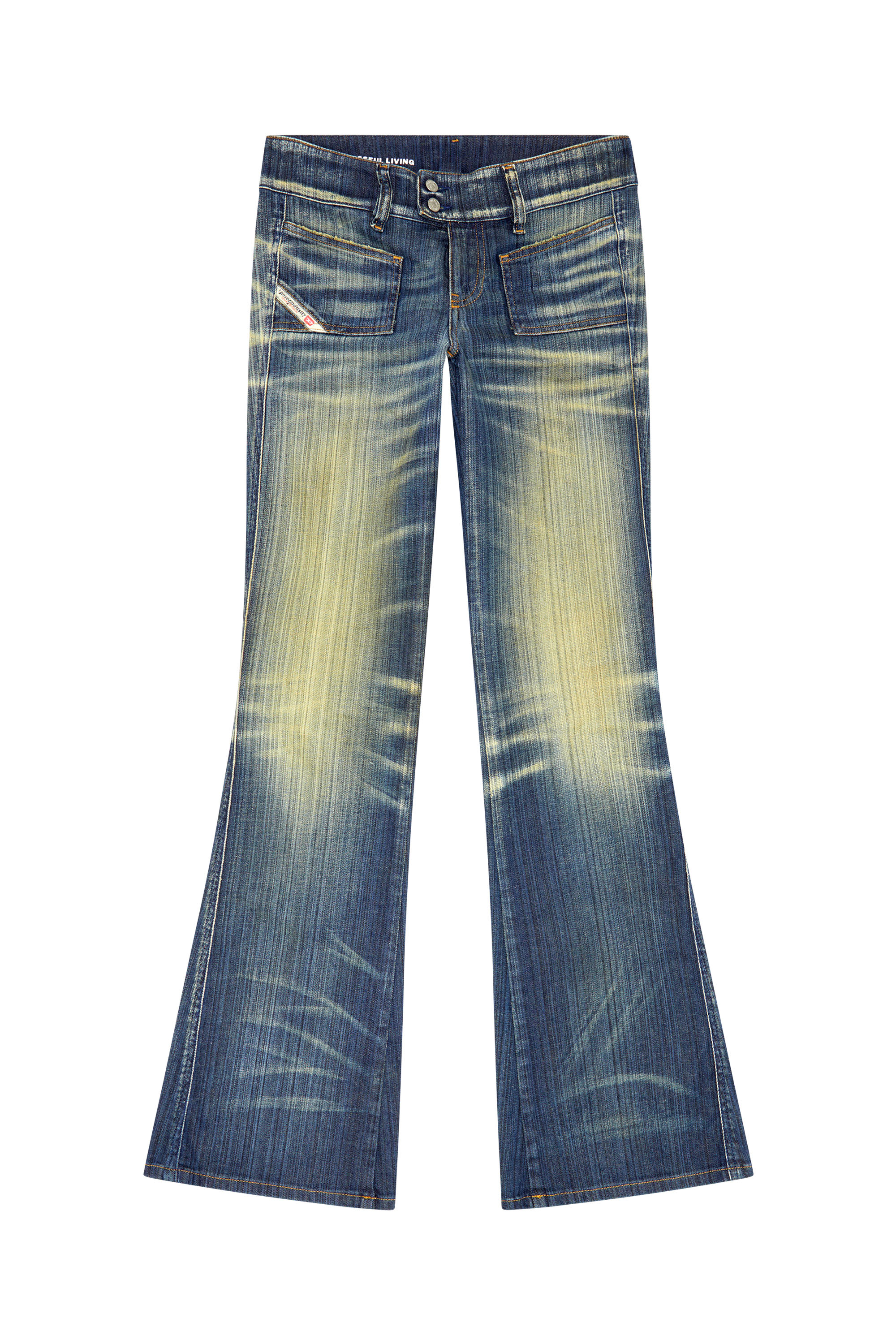 Diesel - Bootcut and Flare Jeans D-Hush 09J46, Dark Blue - Image 5