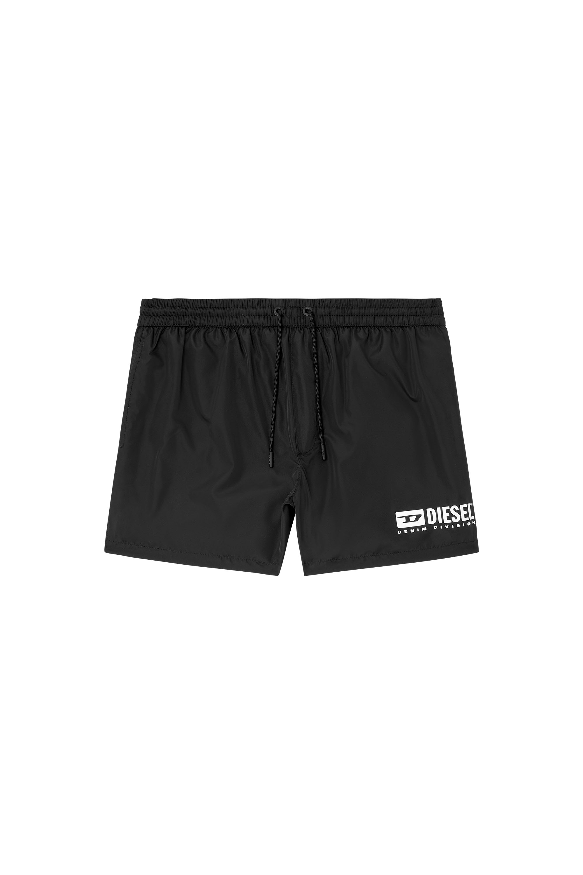 Diesel - KEN-37-D-BOX, Man's Mid-length swim shorts with logo print in Black - 4