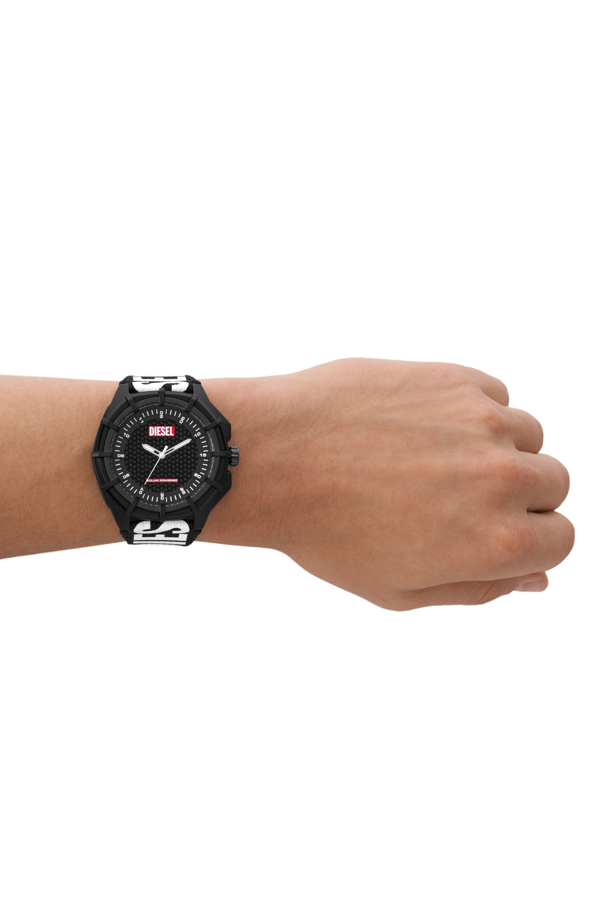Diesel - DZ4654, Man Framed solar-powered black rpet watch in Multicolor - Image 4