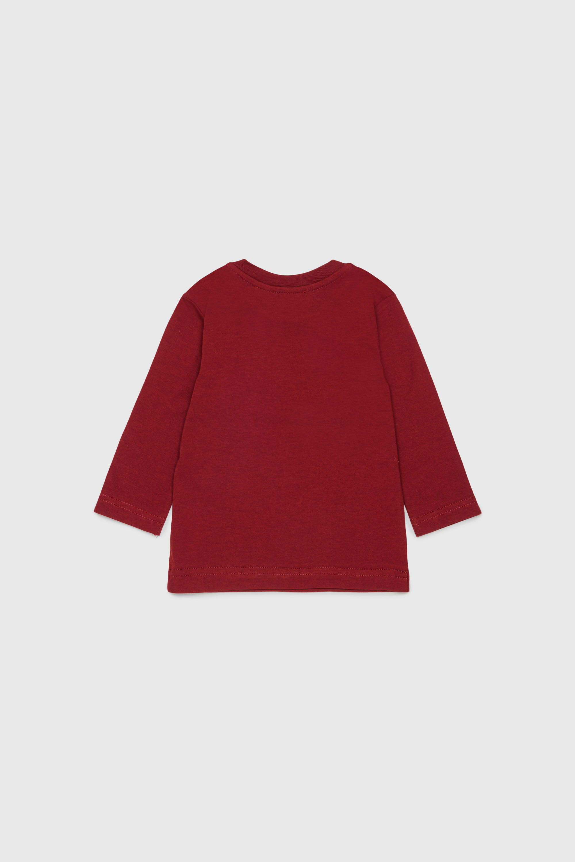Diesel - TLODIMB, Man's Long-sleeve T-shirt with Diesel Industry print in Red - 2