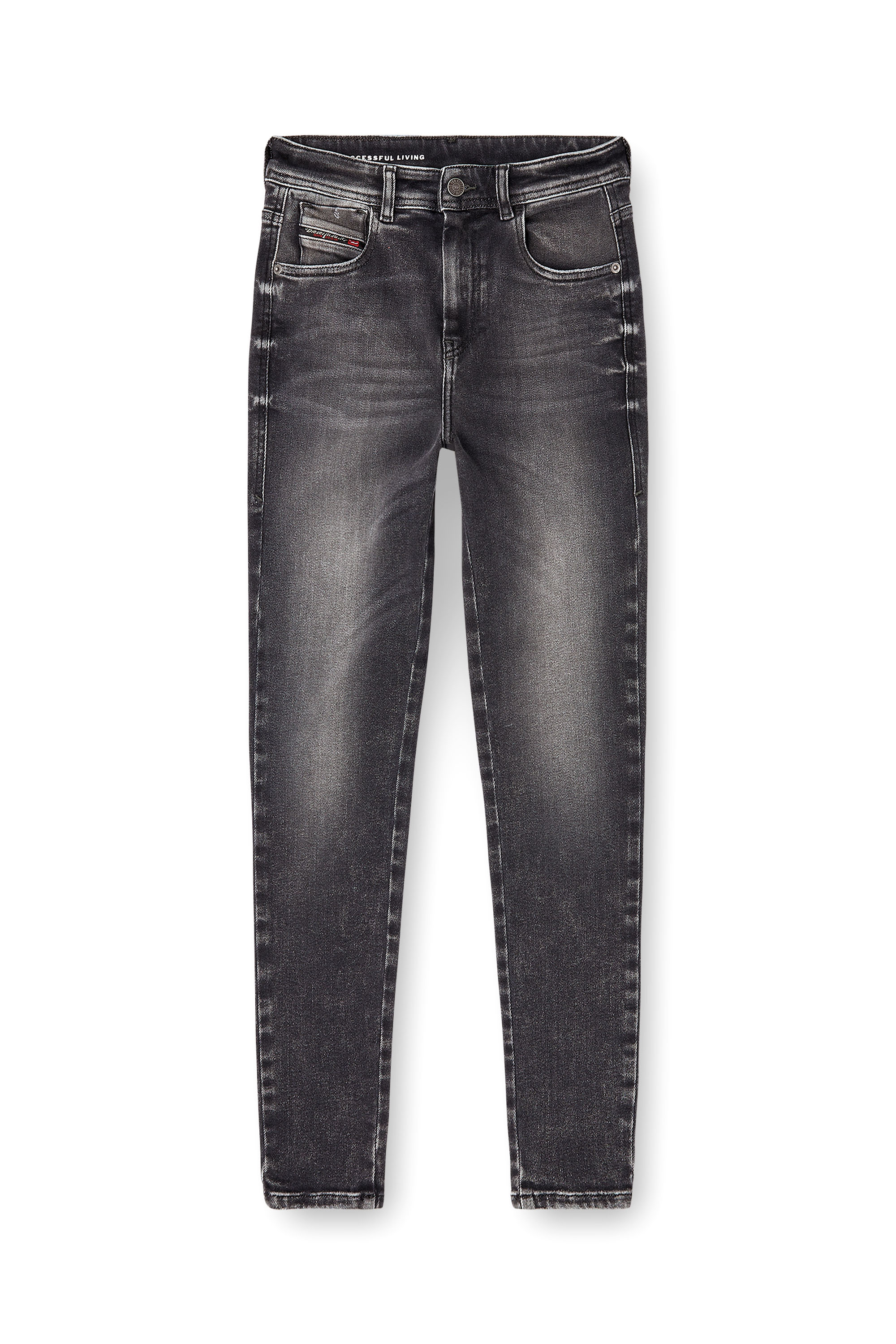 Diesel - Woman's Skinny Jeans 1984 Slandy-High 09L93, Black/Dark grey - 2