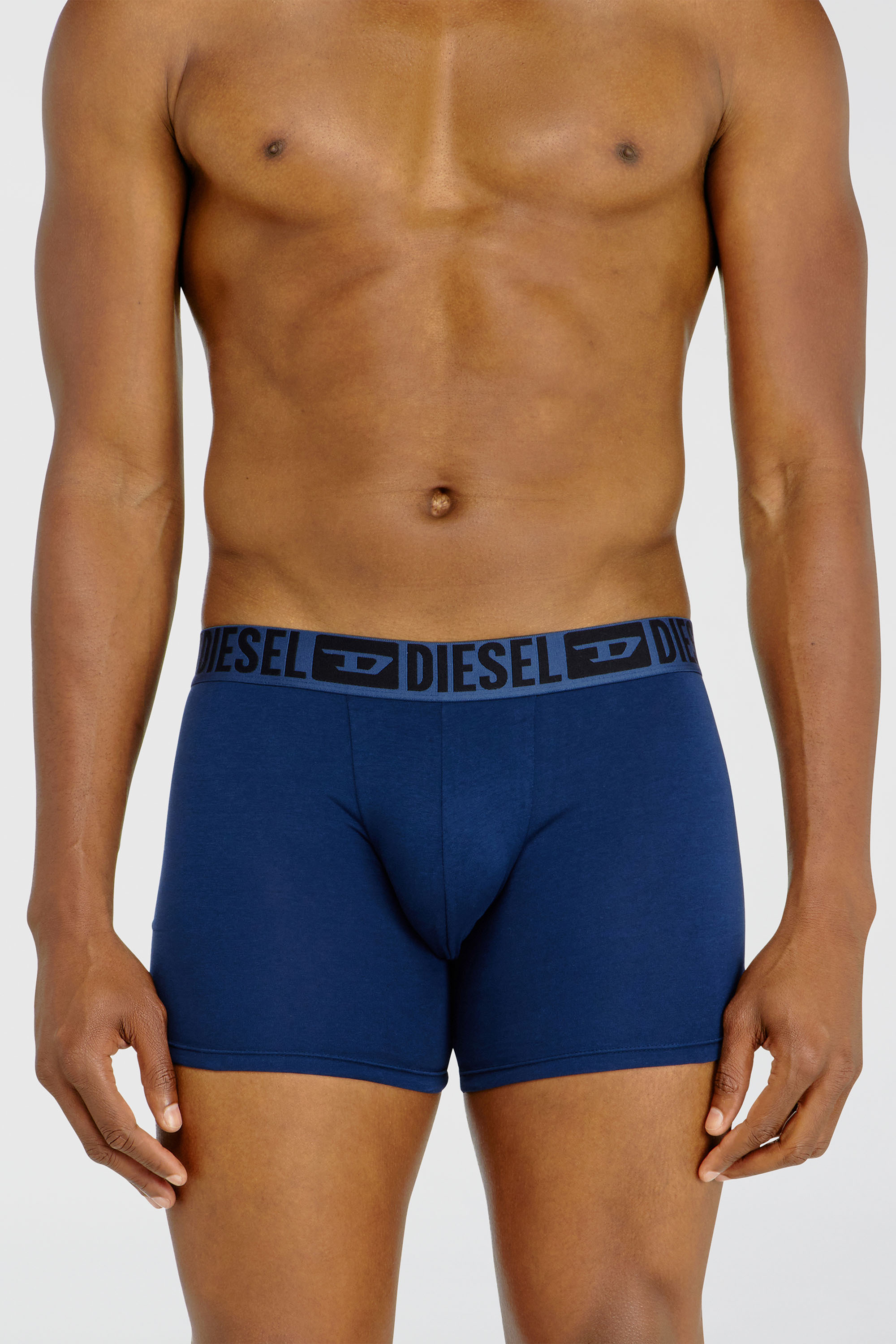 Diesel - SEBASTIAN-D-CORE-3PACK, Man's Three-pack boxer briefs in stretch cotton in Black/Blue - 3