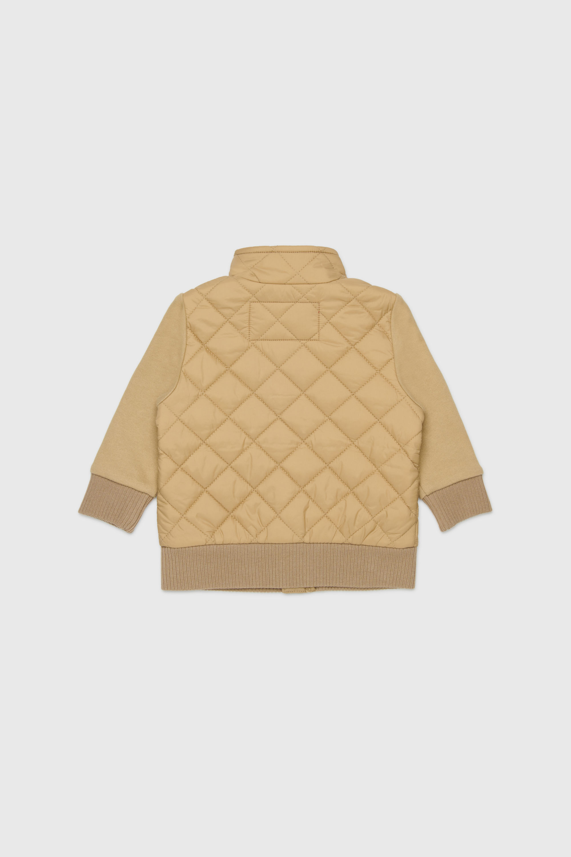Diesel - SMONTB, Unisex's Quilted nylon jacket with cotton sleeves in Brown - 2