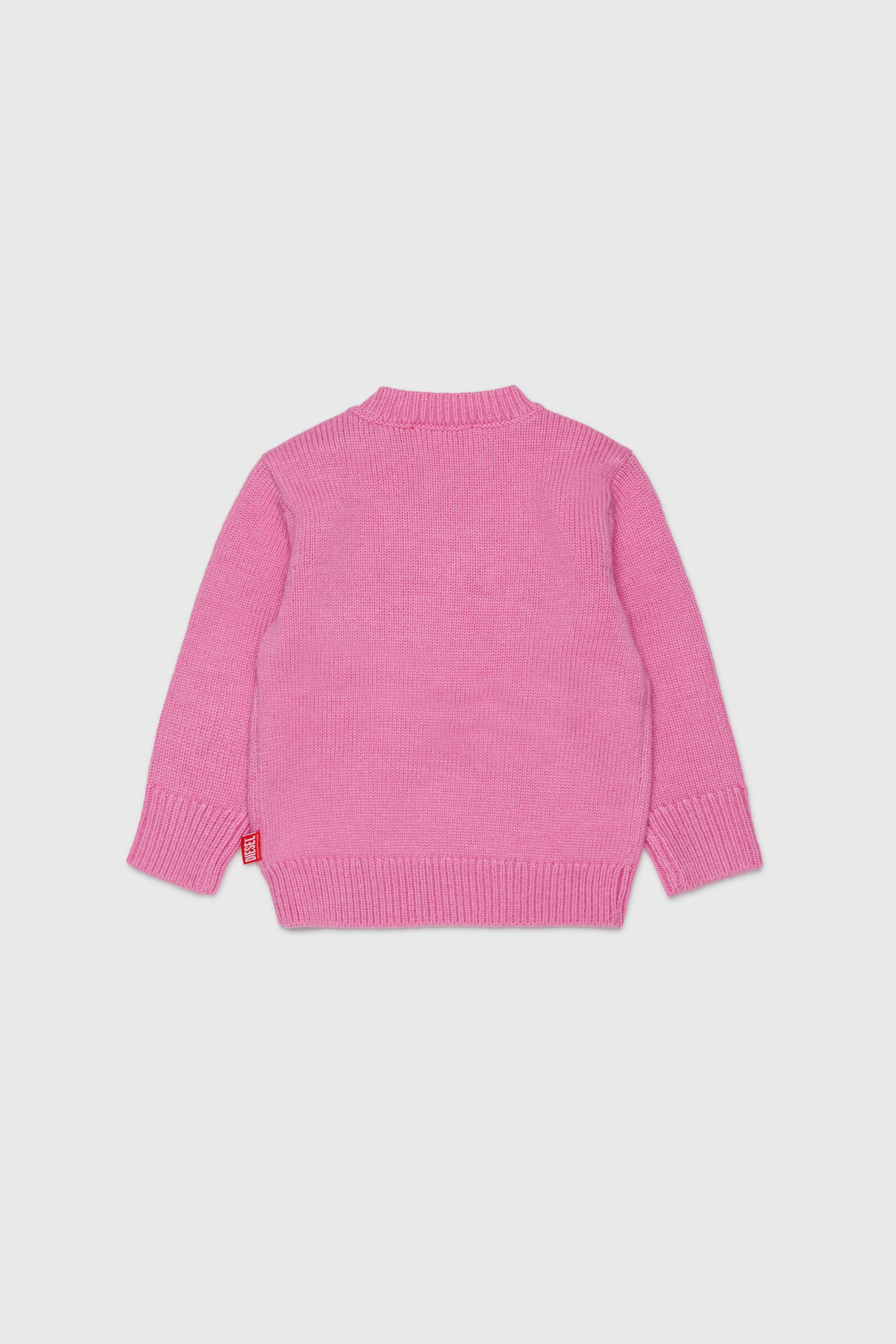 Diesel - KOMYB, Man's Cashmere-enriched jumper with big Oval D in Pink - 2