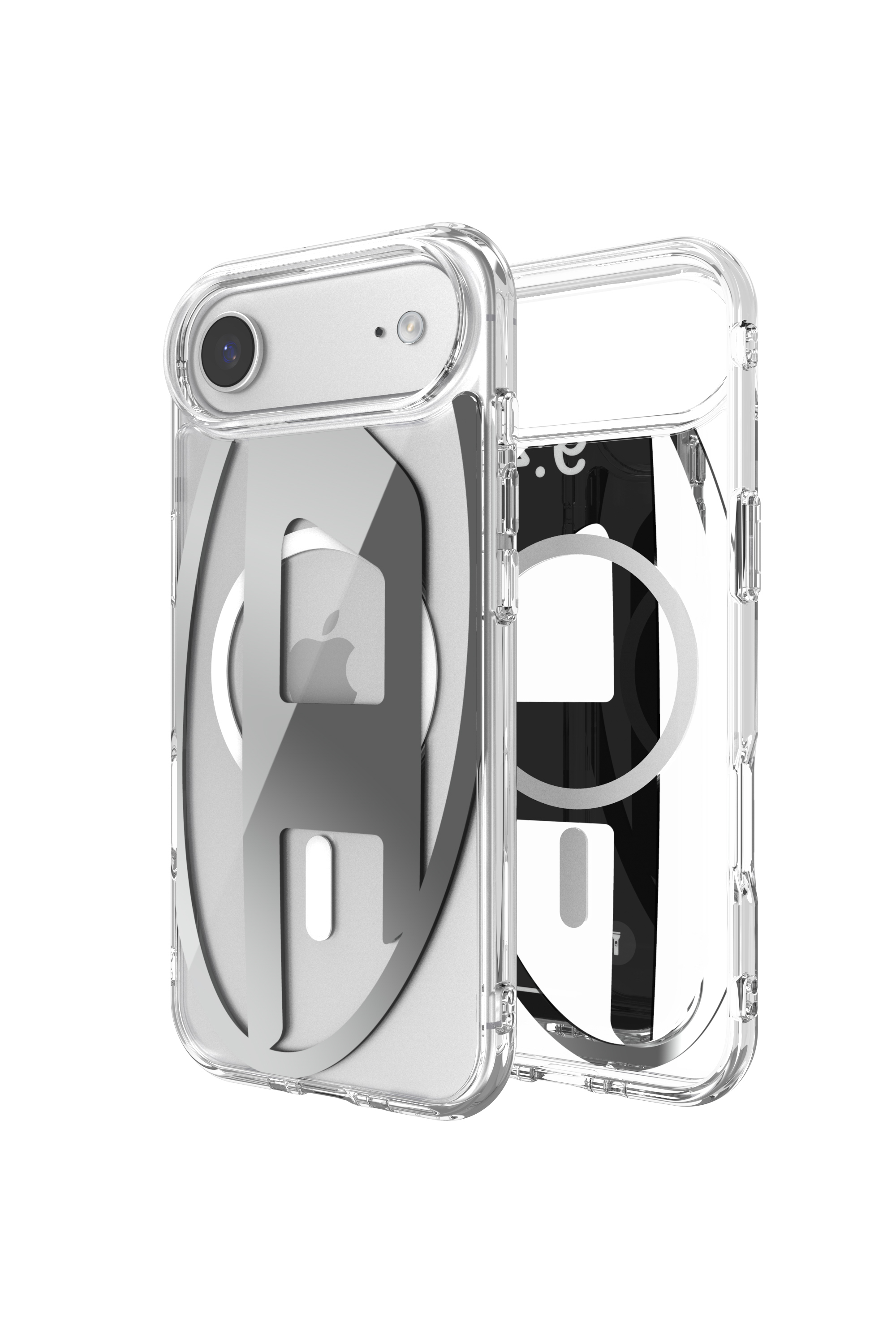 Diesel - 60412 AOP CASE, Unisex's Oval D metallic case with magsafe for iPhone 17 Air in Grey - 1