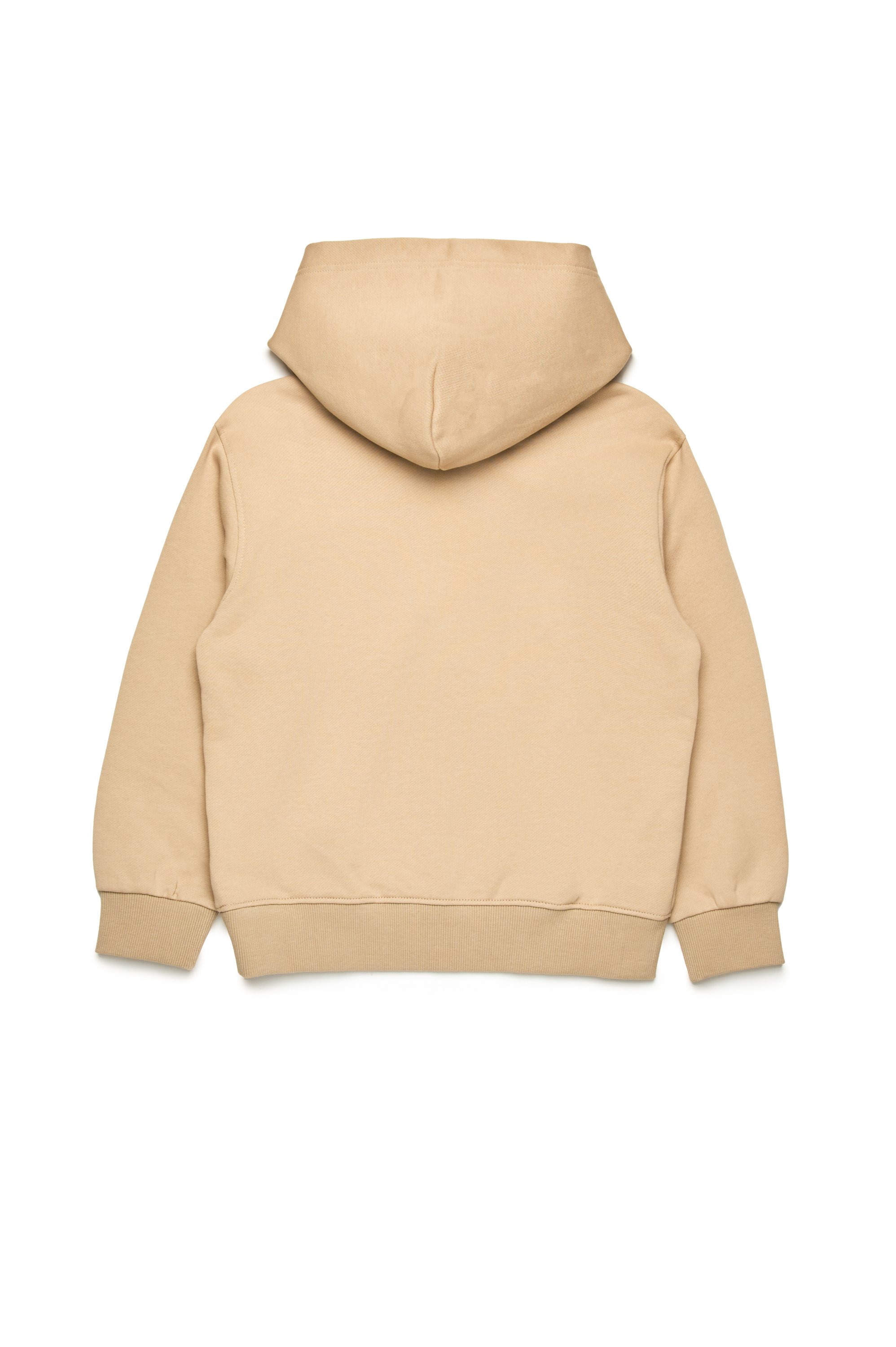 Diesel - SBOXTHOODN7 OVER, Man's Hoodie with collegiate logo in Light Brown - 2